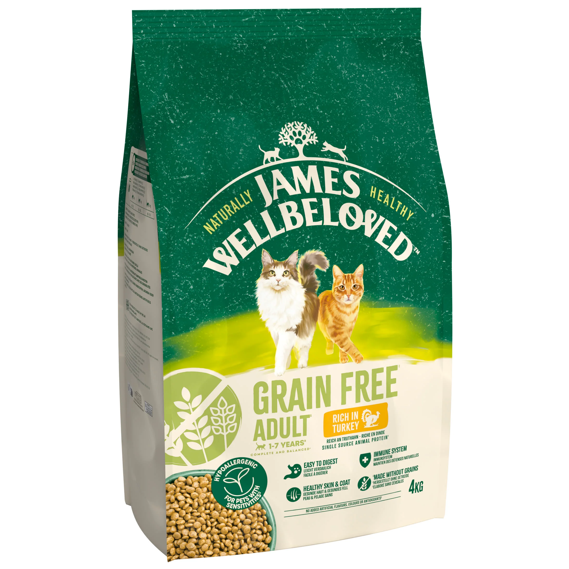 James Wellbeloved Grain Free Adult Dry Cat Food Turkey - Image 2