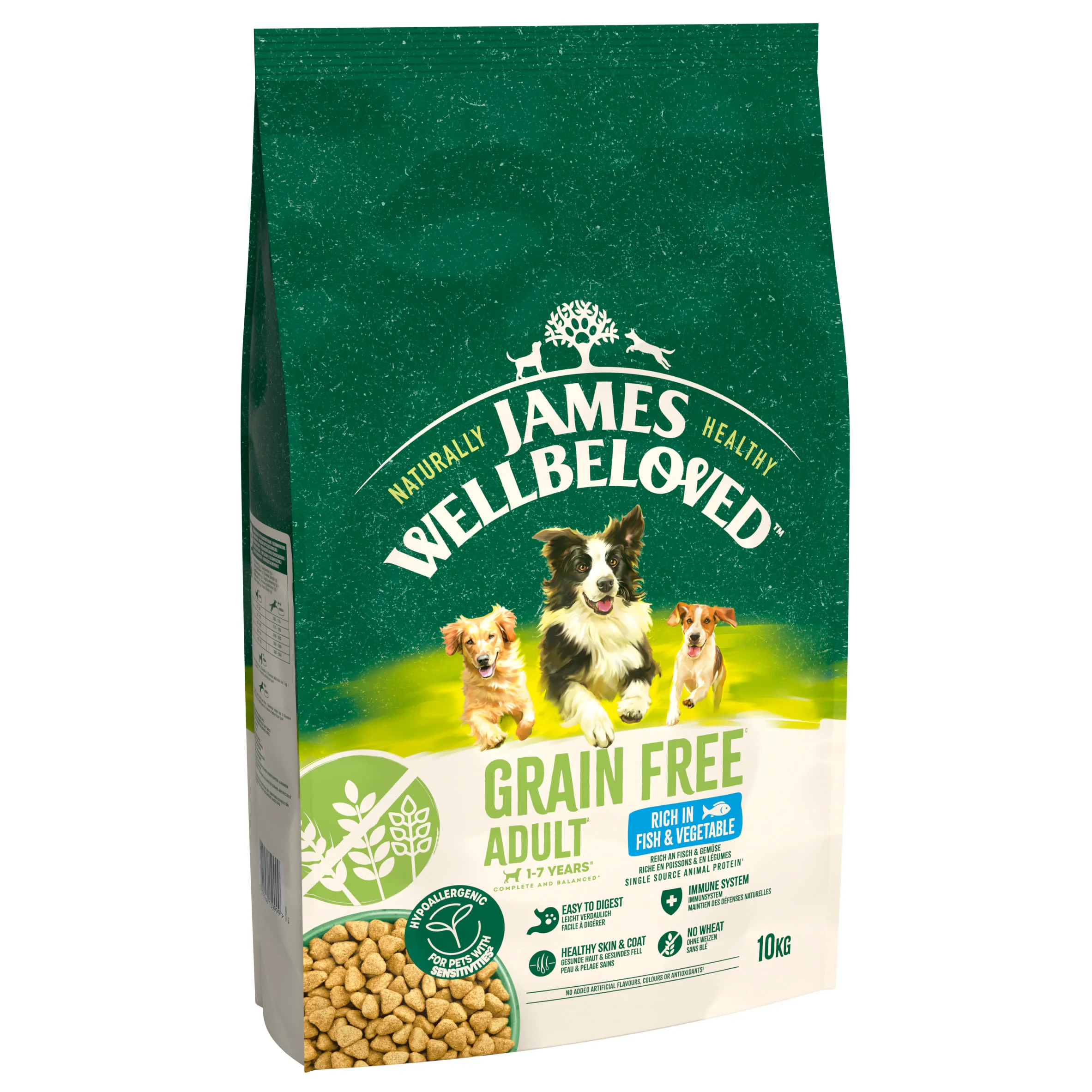 James Wellbeloved Grain Free Adult Dry Dog Food Fish & Veg - Image 2