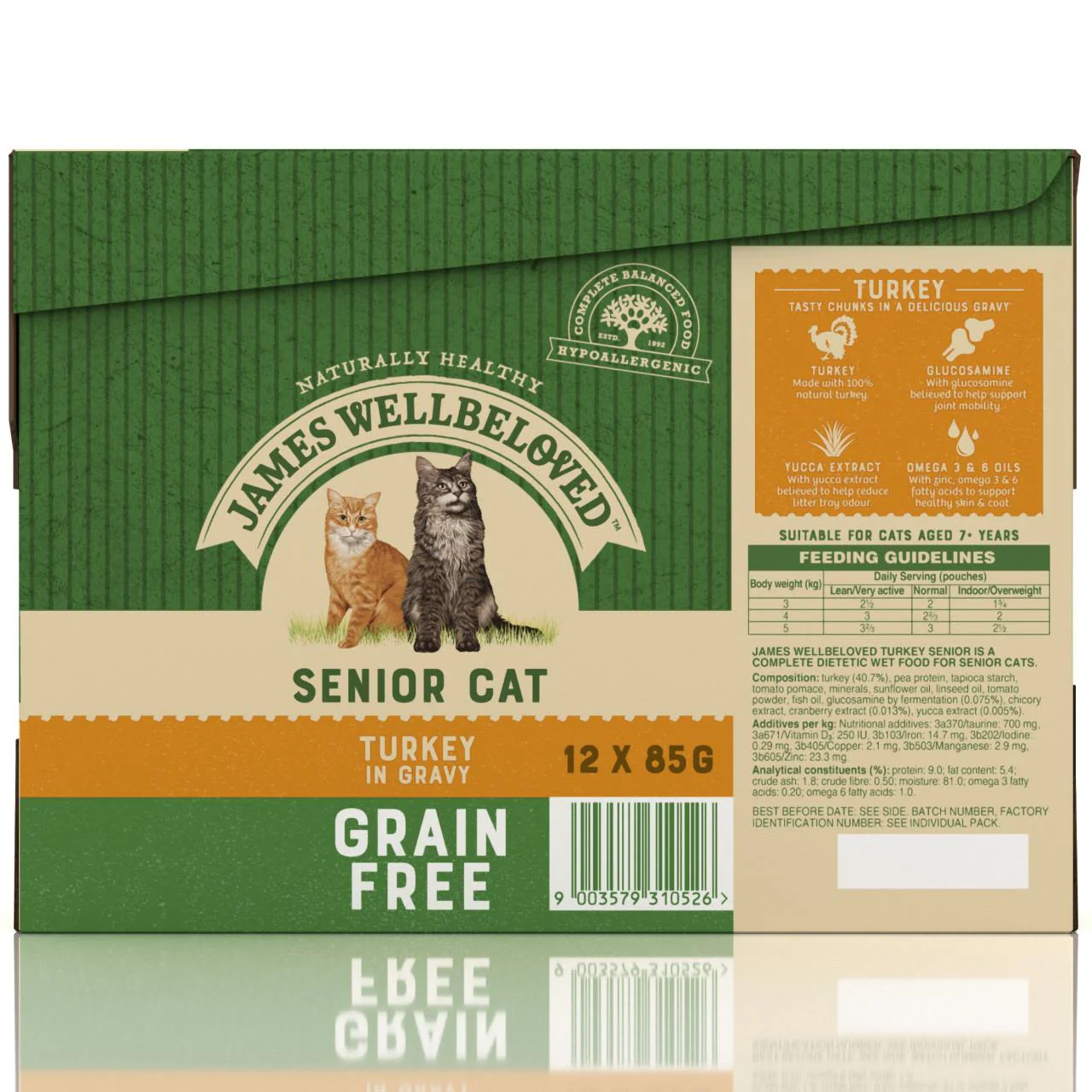 James Wellbeloved Grain Free Senior Cat Food Pouches Turkey in Gravy - Image 5