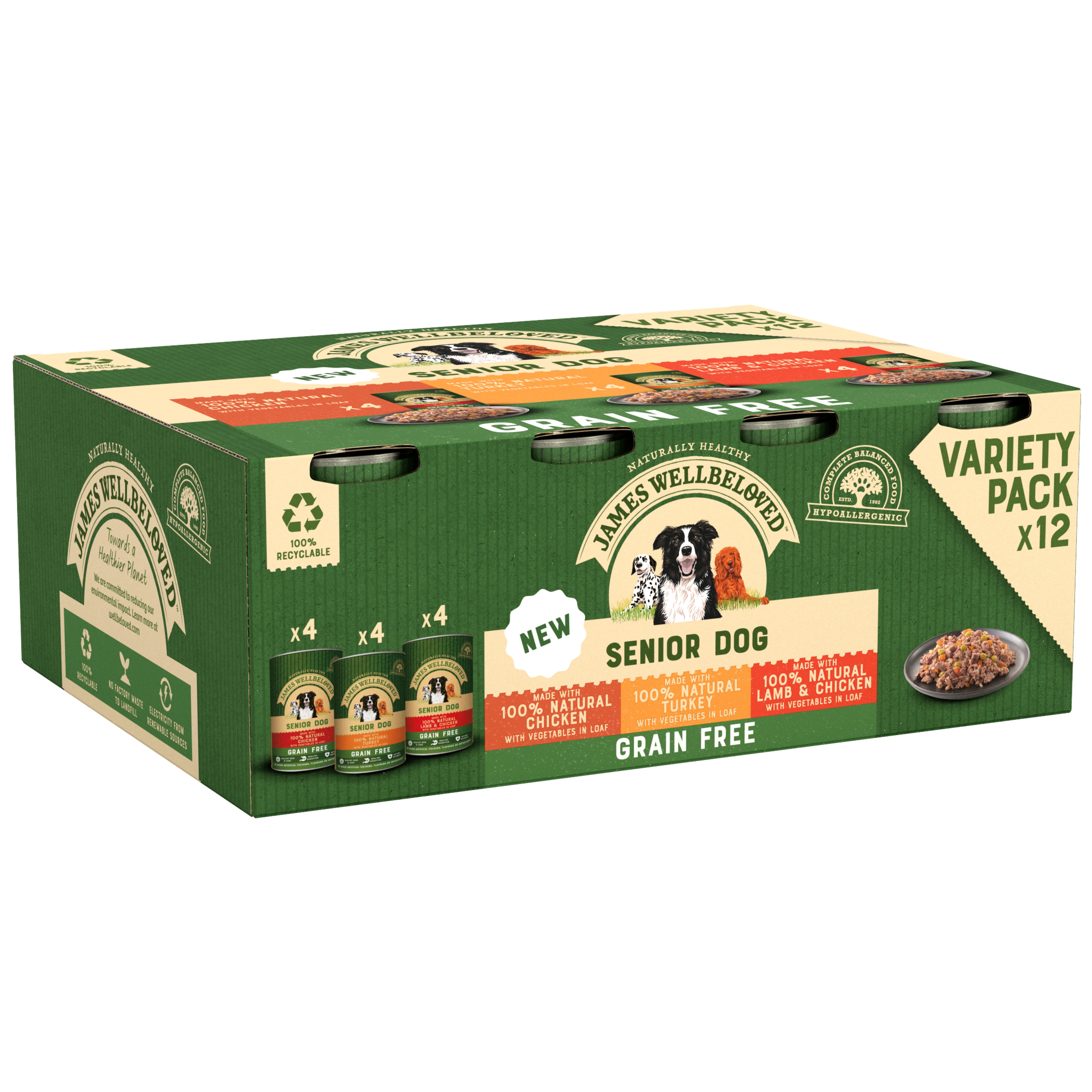 James Wellbeloved Grain Free Senior Wet Dog Food Turkey, Lamb & Chicken - Image 3