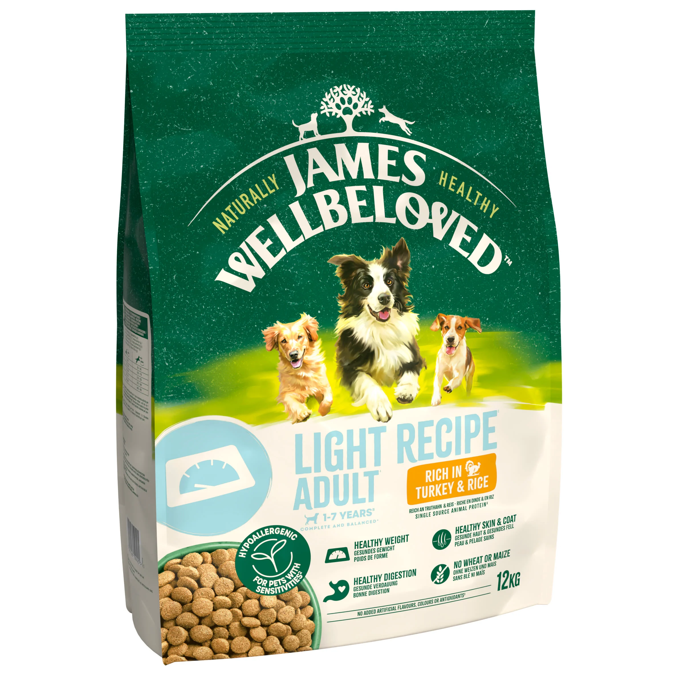 James Wellbeloved Light Adult Dry Dog Food Turkey & Rice - Image 2