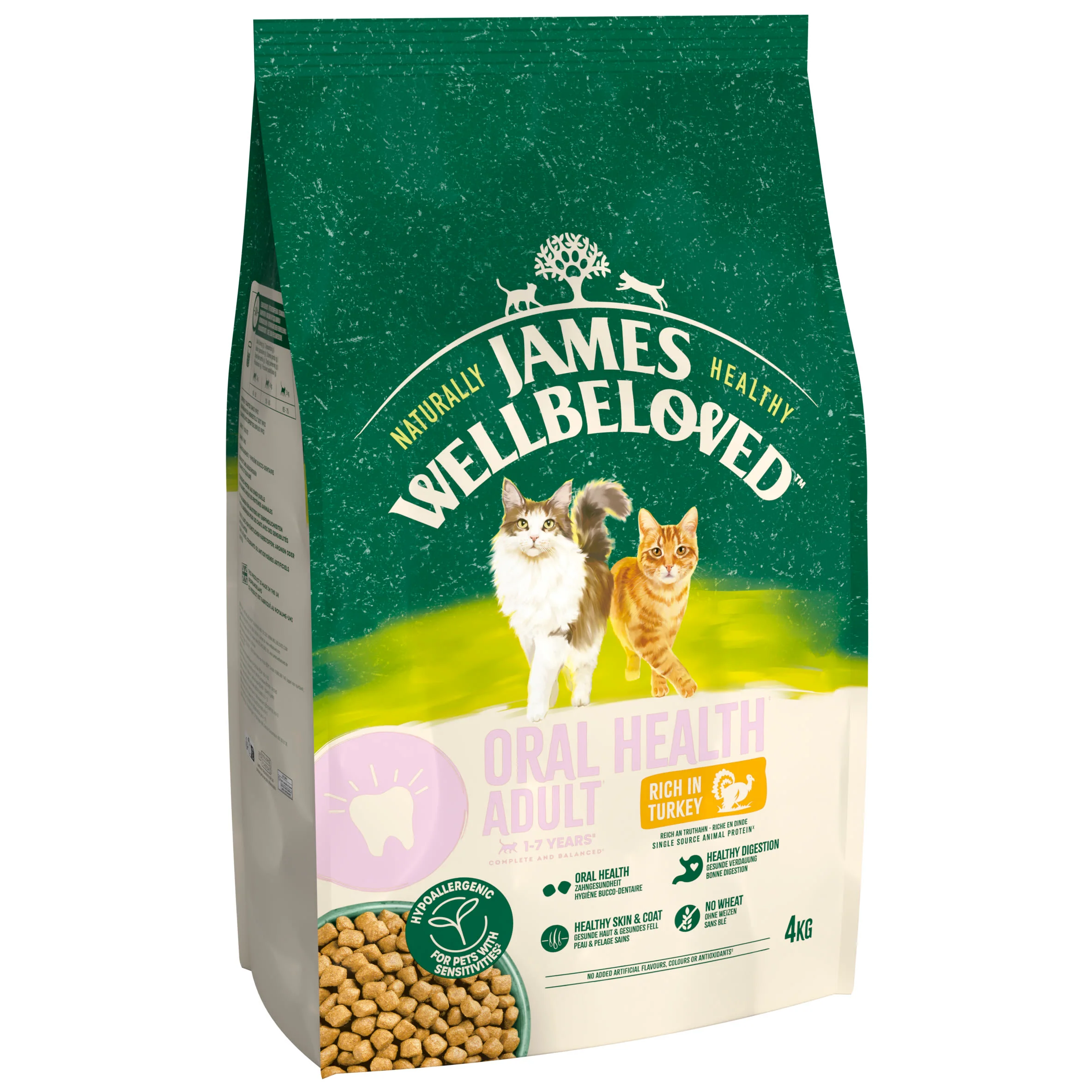 James Wellbeloved Oral Health Adult Dry Cat Food Turkey - Image 2