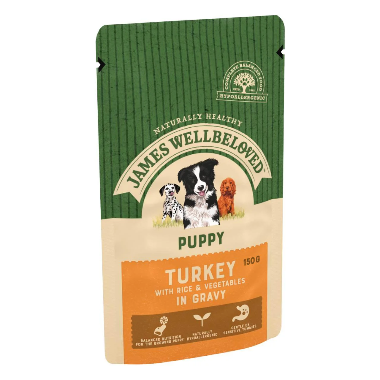 James Wellbeloved Puppy/Junior Wet Dog Food Pouches - Turkey & Rice - Image 4
