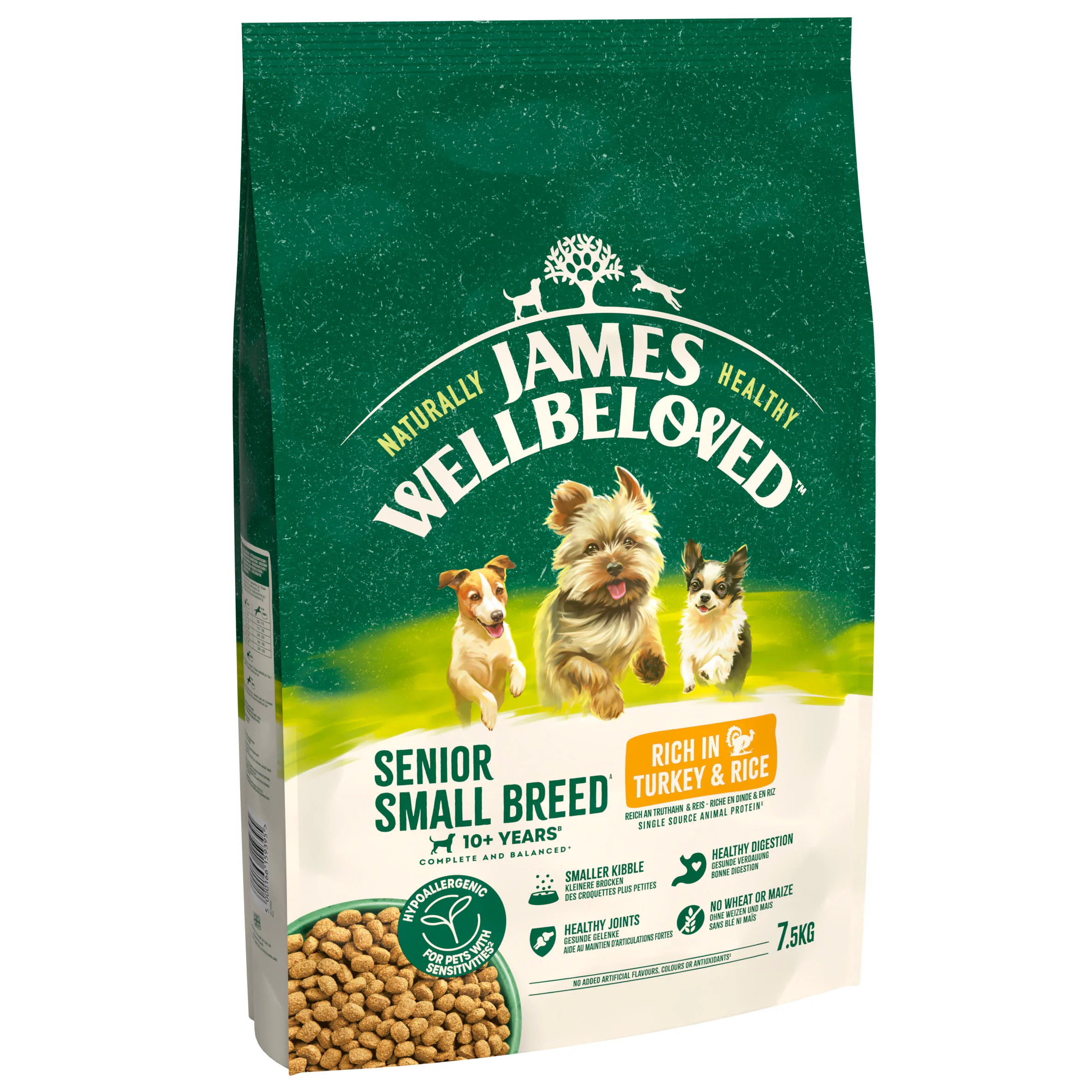 James Wellbeloved Senior Small Breed Dry Dog Food Turkey & Rice - Image 2