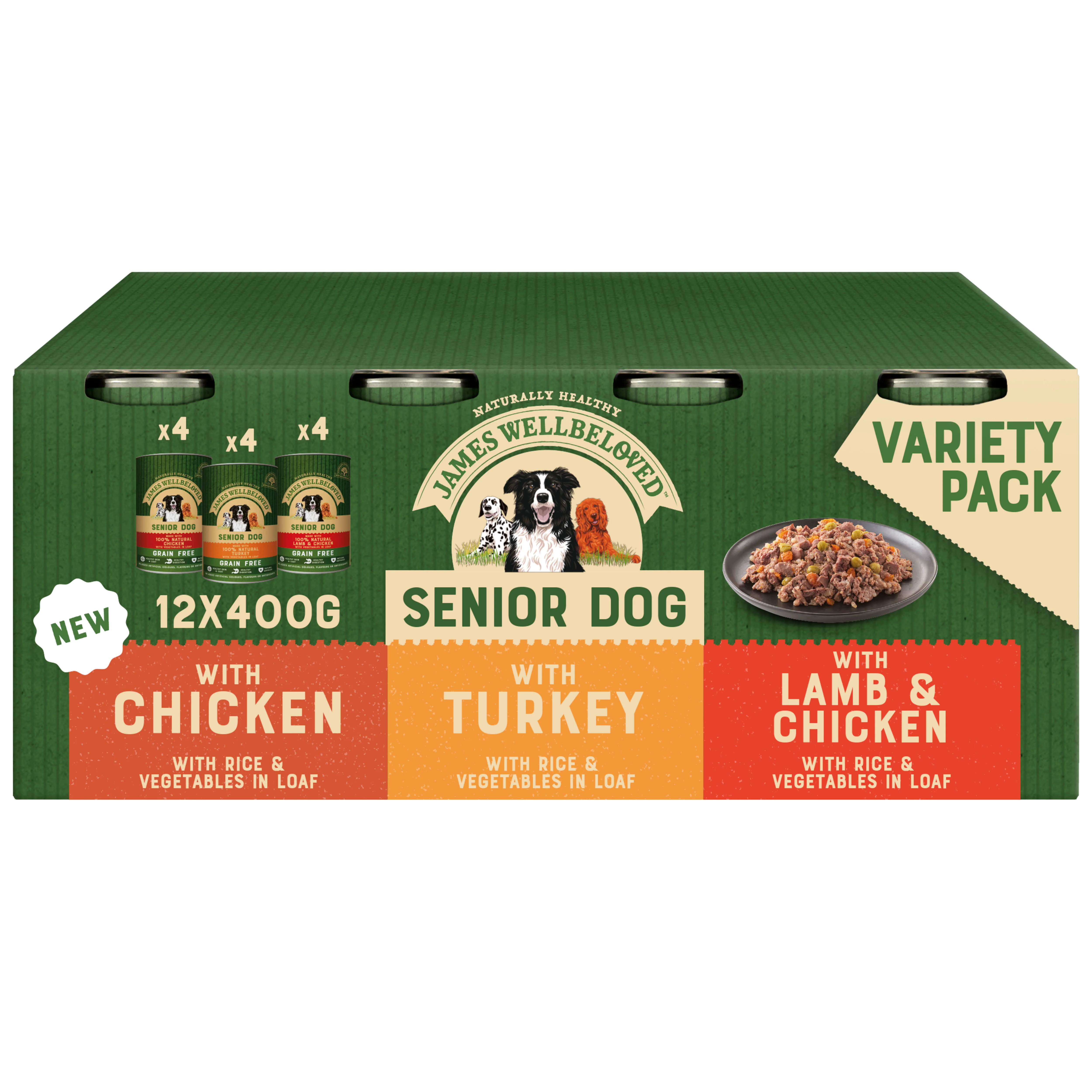 James Wellbeloved Senior Wet Dog Food Turkey, Lamb & Chicken