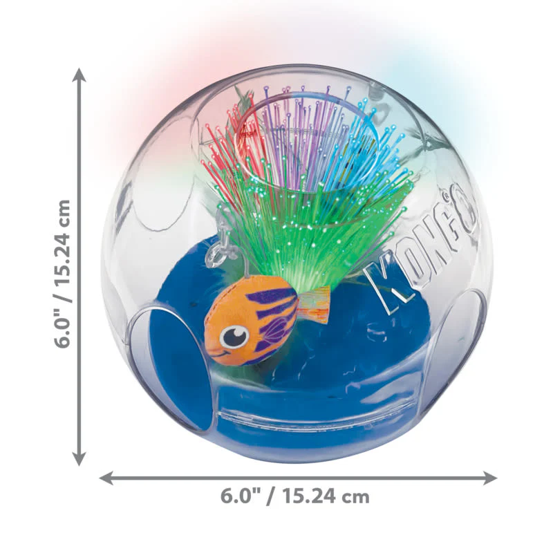 KONG Bat-A-Bout Glow Aquarium Cat Toy - Image 4