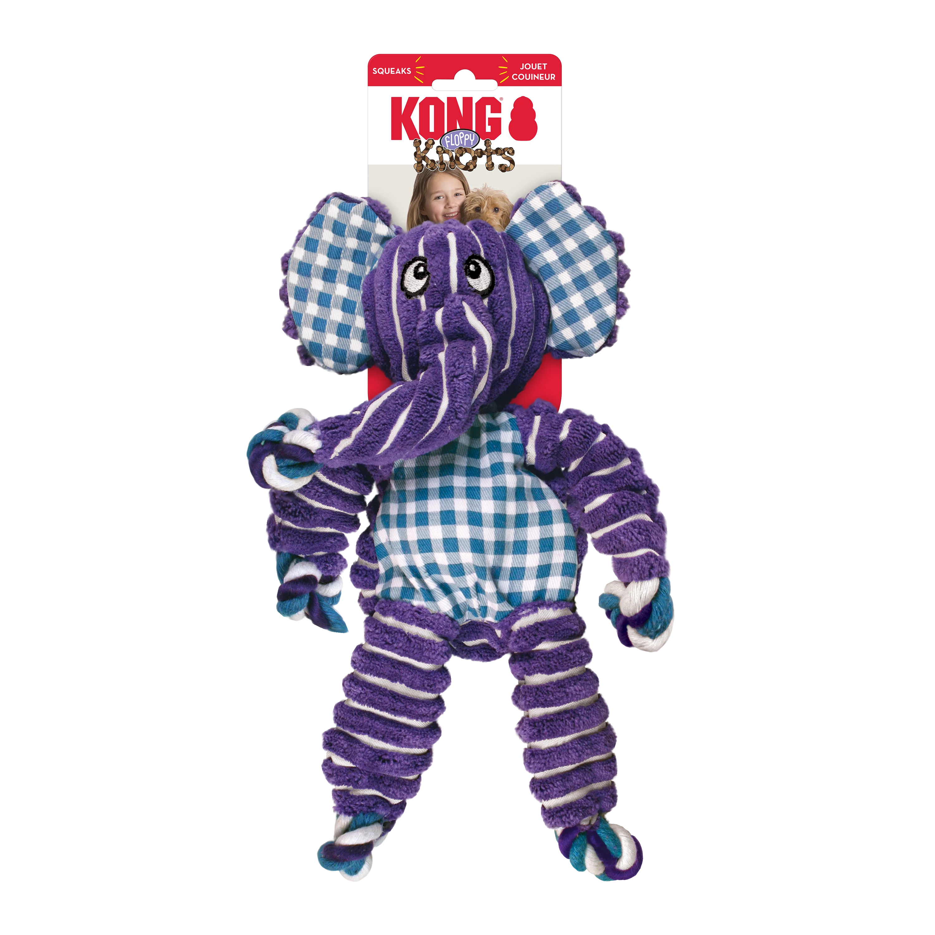 KONG Floppy Knots Elephant Dog Toy