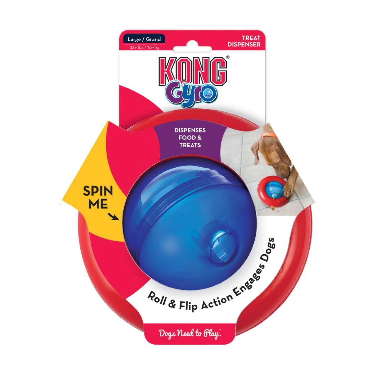 KONG Gyro Treat Dispensing Dog Toy - Image 3