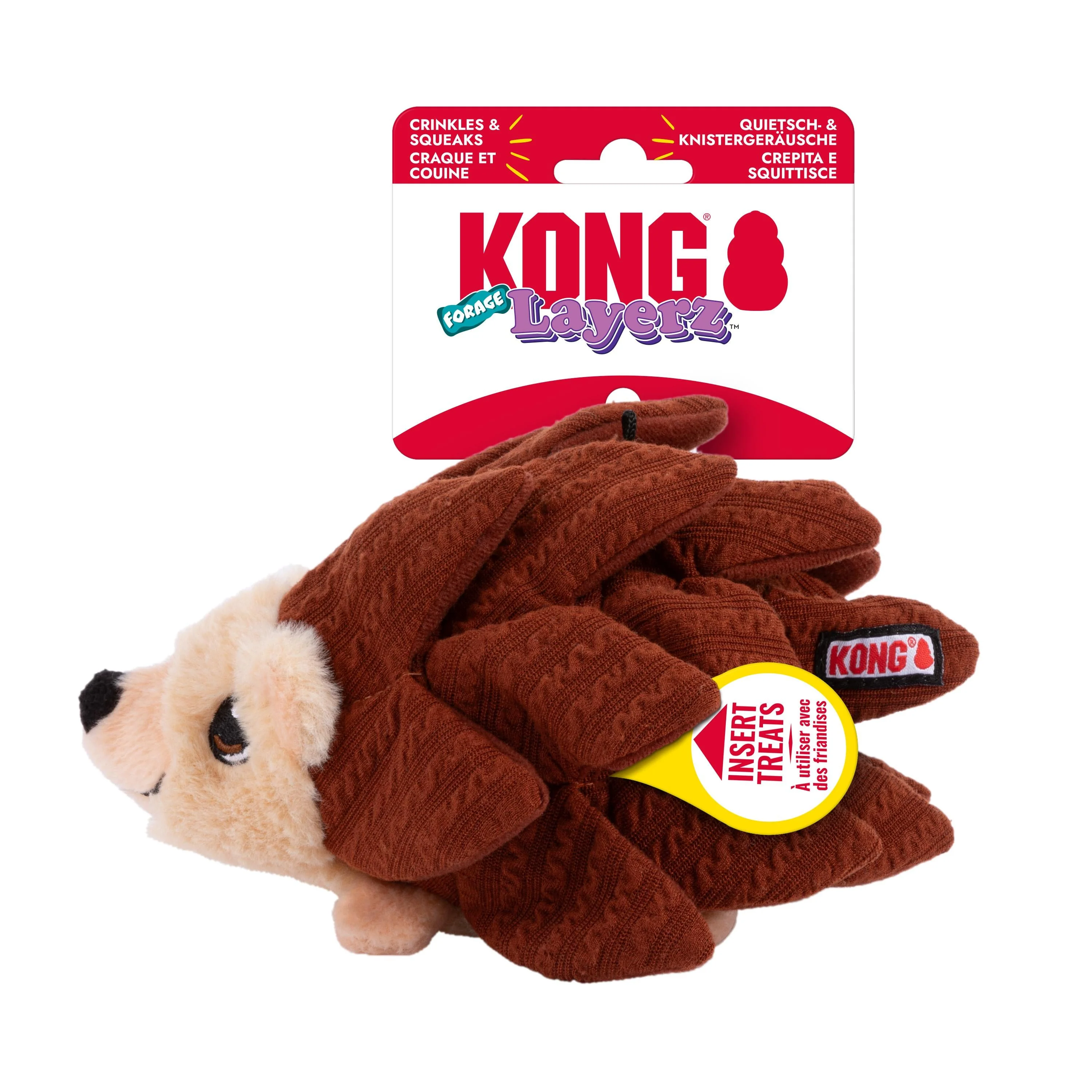 KONG Layerz Forage Hedgehog Dog Toy