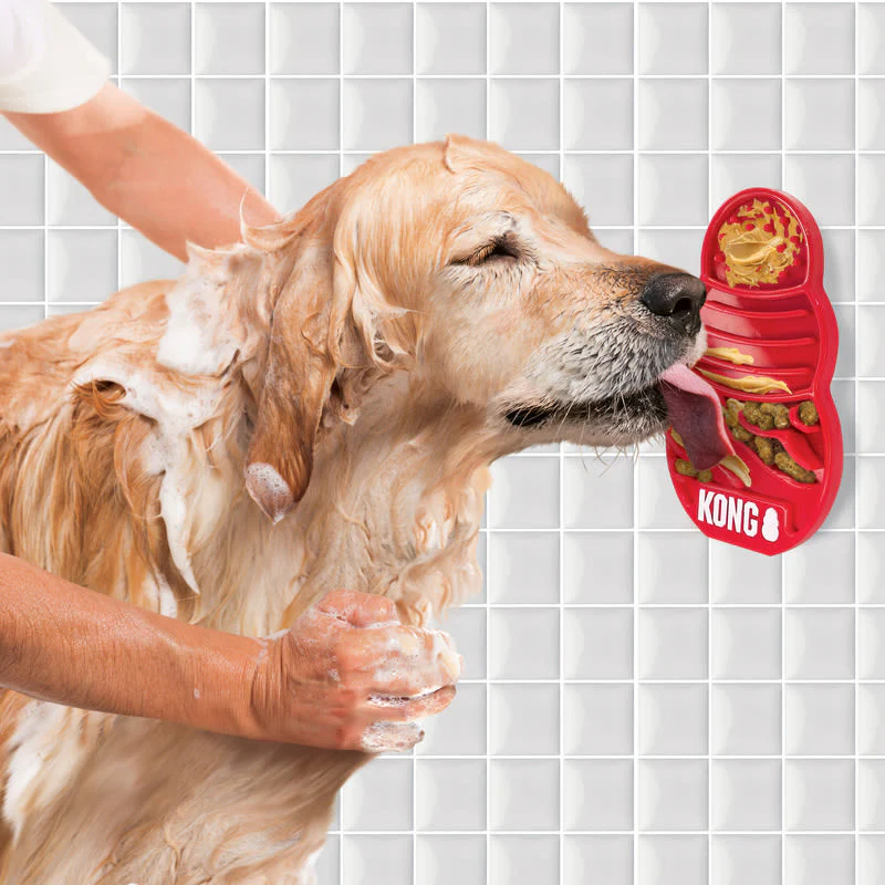 KONG Licks Large Red Dog Treat Dispensor Toy - Image 3