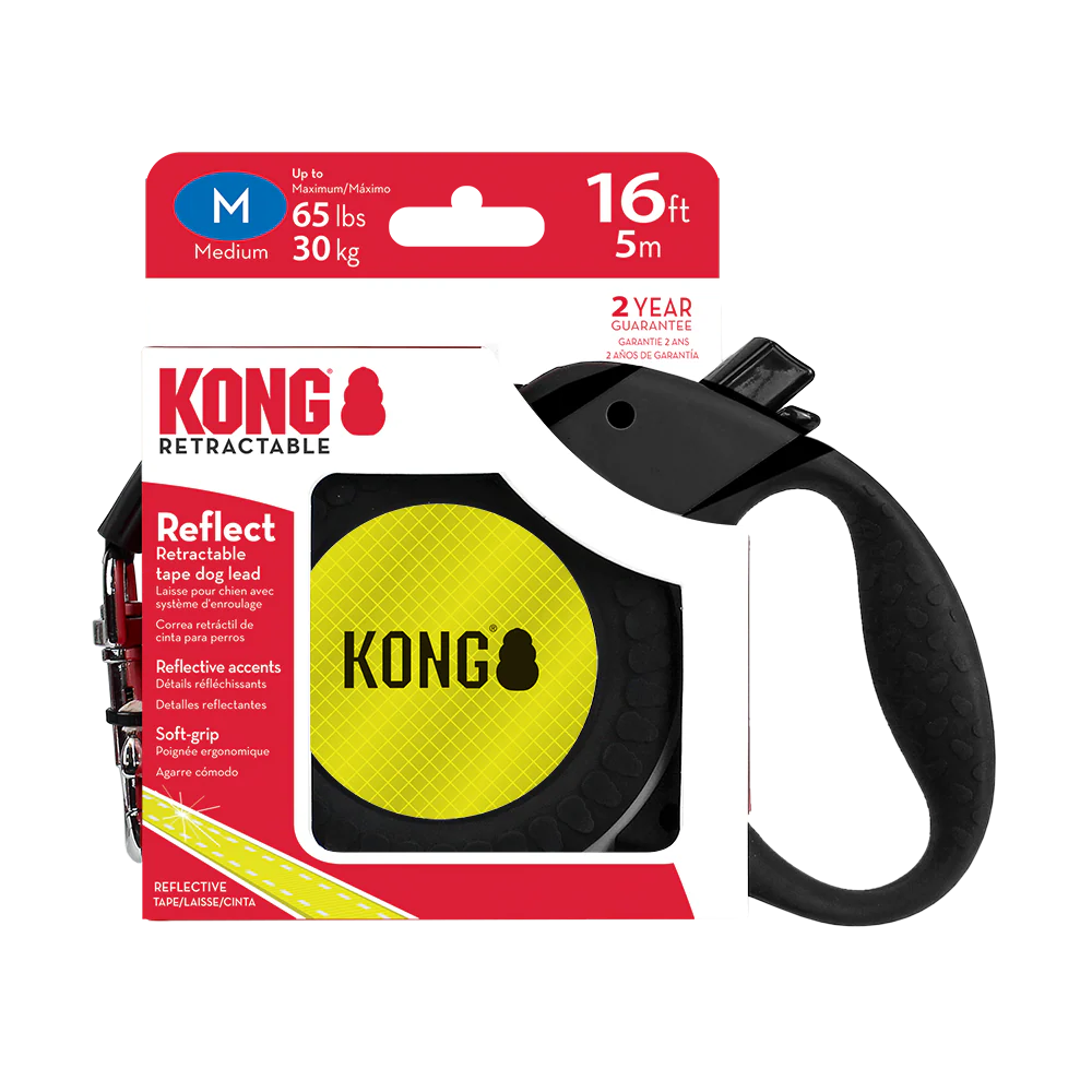 KONG Reflect Retractable Red Dog Lead - Image 2