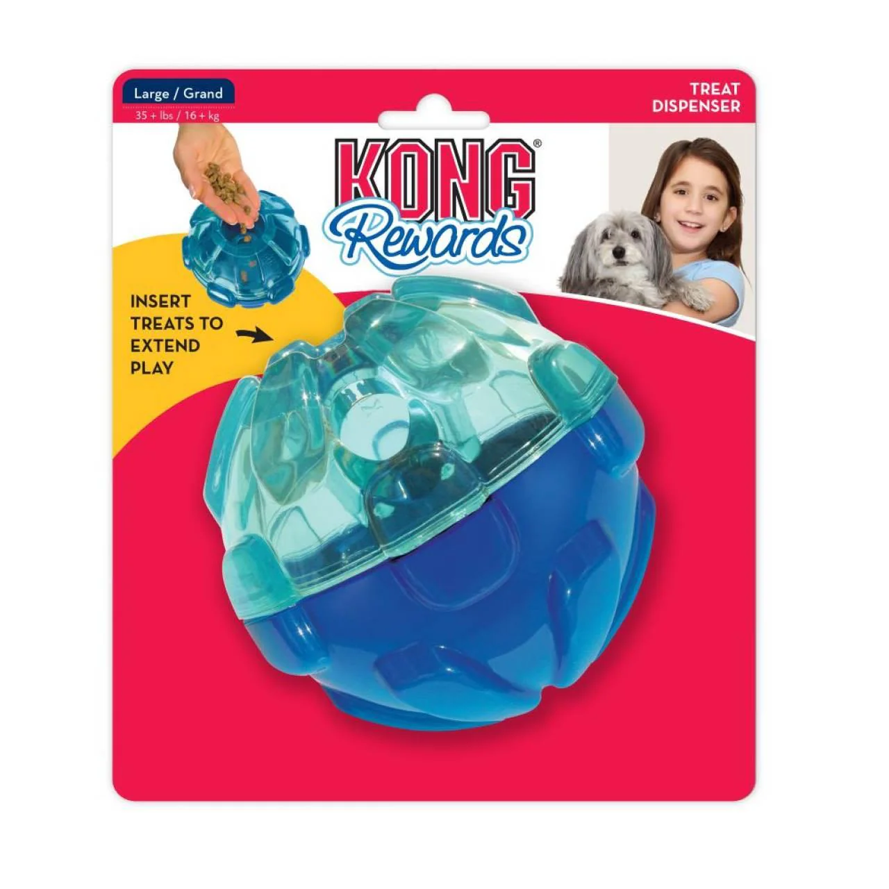 KONG Rewards Ball Treat Dispensing Dog Toy - Image 3