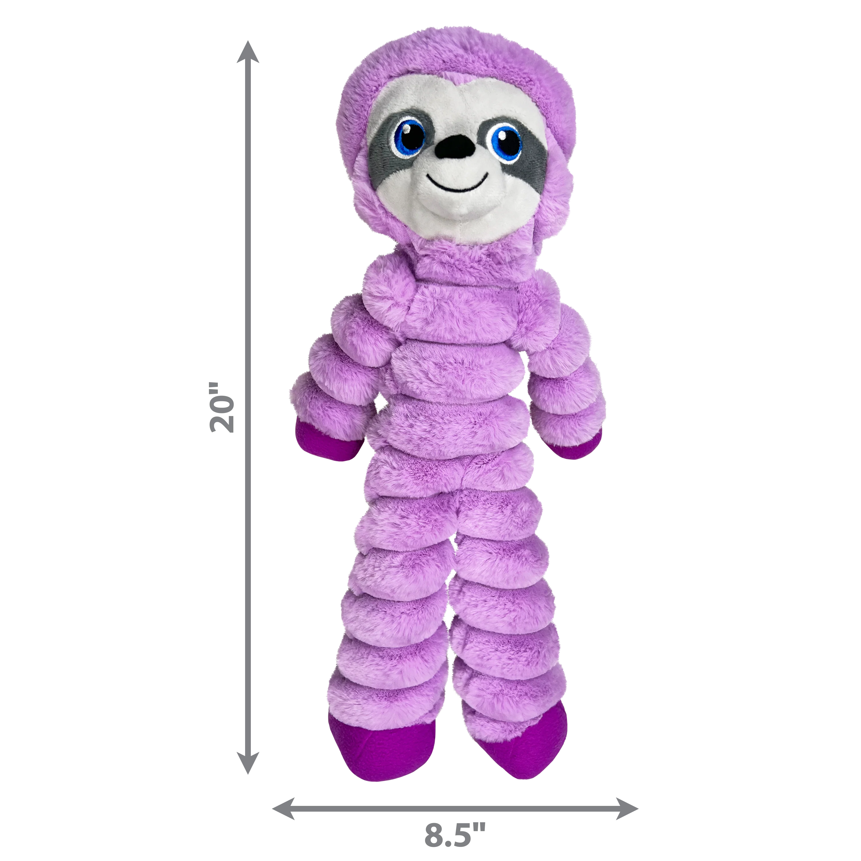KONG Shakers Crumples Purple Sloth Dog Toy - Image 2