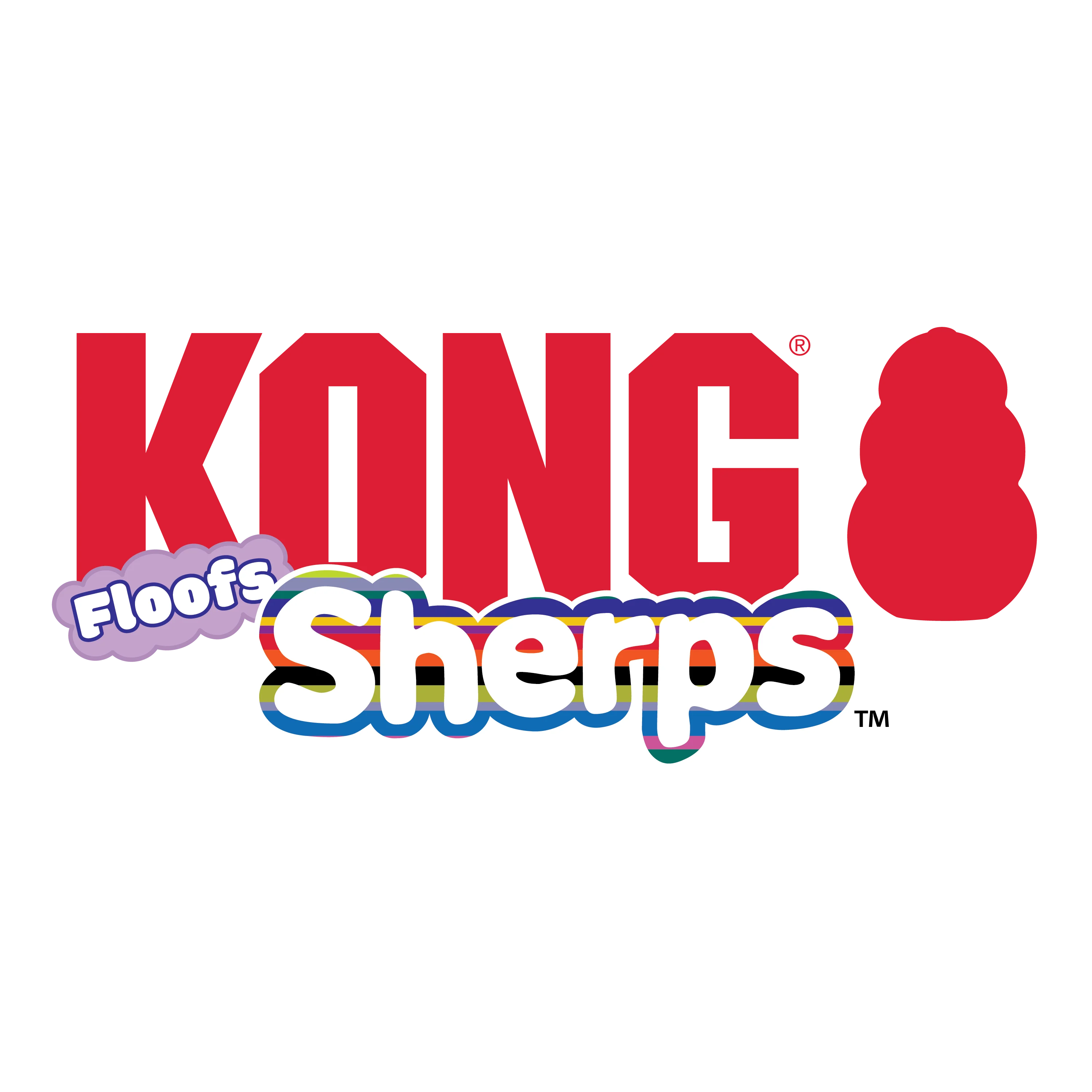 KONG Sherps Floofs White Sheep Dog Toy - Image 2