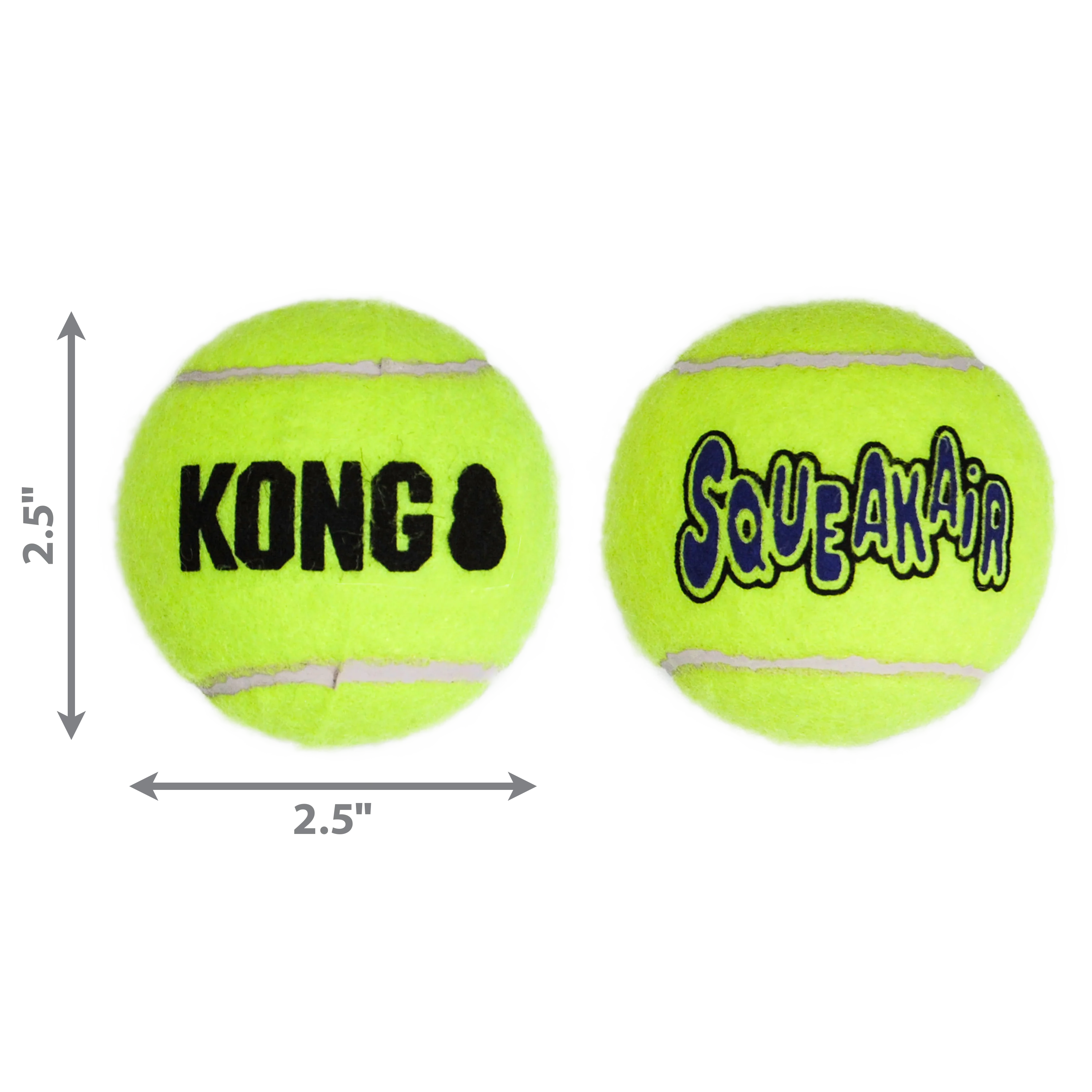 KONG Tennis Ball Yellow Squeaker Dog Toy - 6 Pack - Image 3