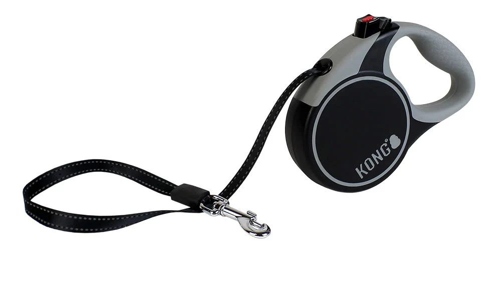 KONG Terrain Retractable Black Dog Lead
