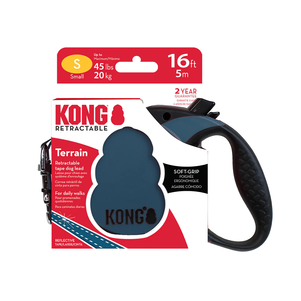 KONG Terrain Retractable Blue Dog Lead - Image 3