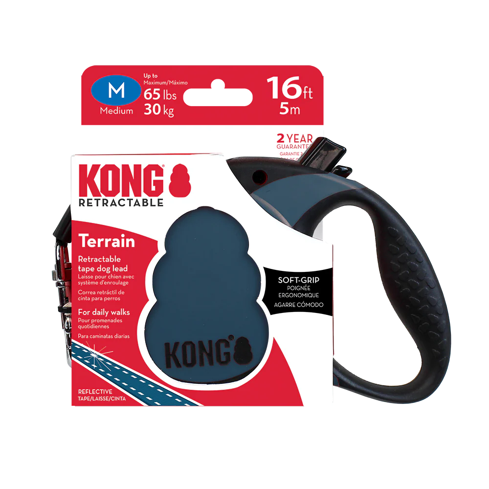 KONG Terrain Retractable Blue Dog Lead - Image 4