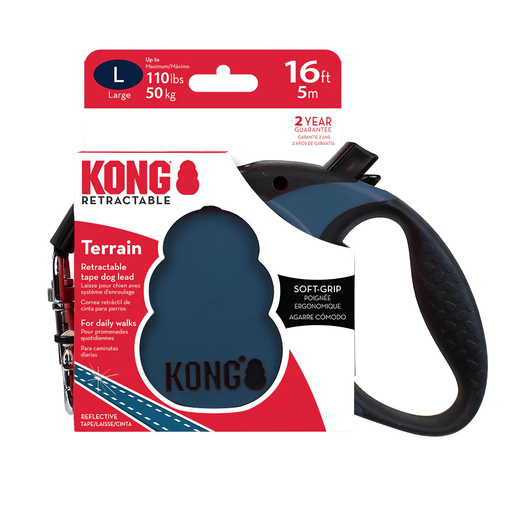 KONG Terrain Retractable Blue Dog Lead - Image 5