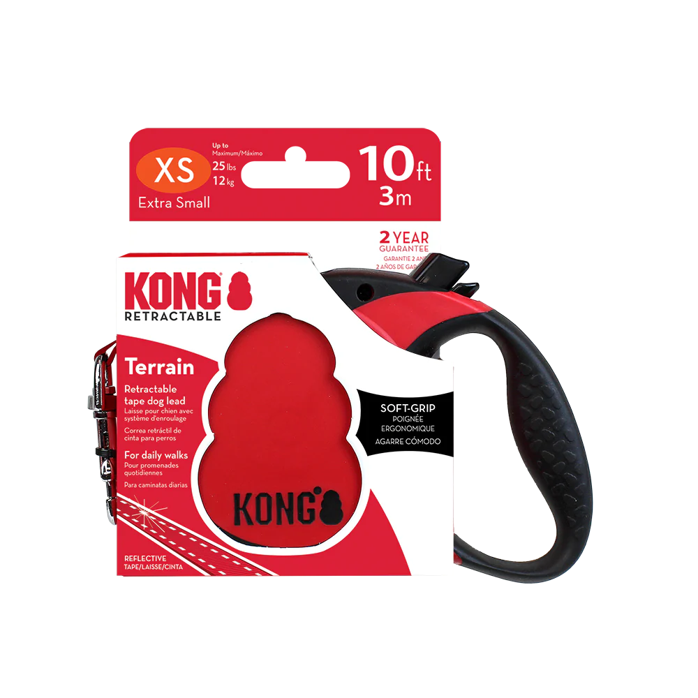 KONG Terrain Retractable Red Dog Lead - Image 2