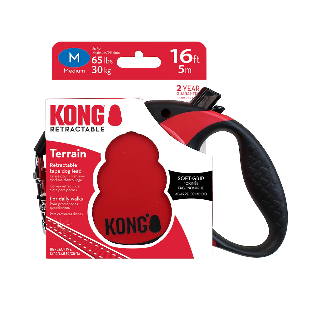 KONG Terrain Retractable Red Dog Lead - Image 4