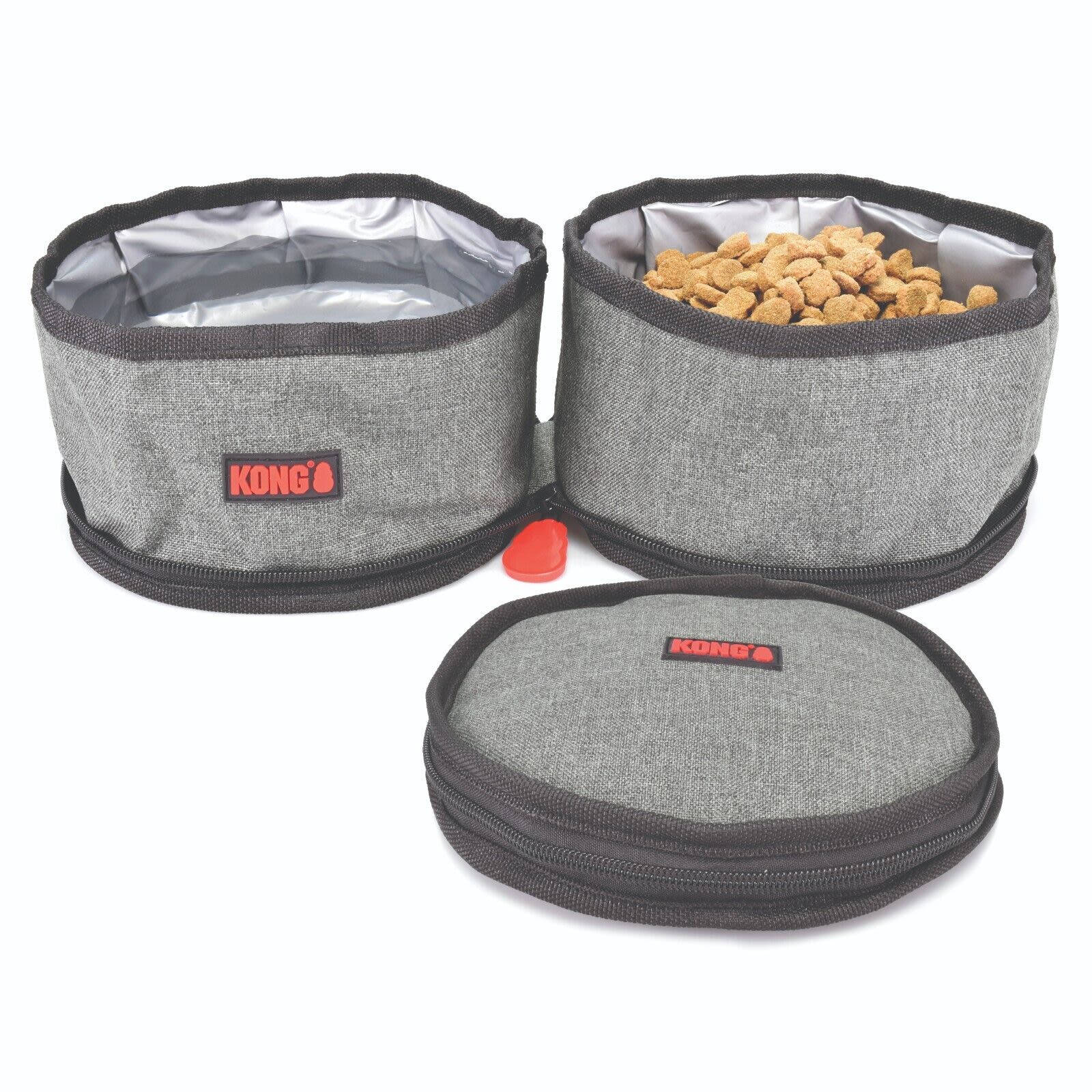 KONG Travel Fold-Up Dog Double Bowl - Image 2
