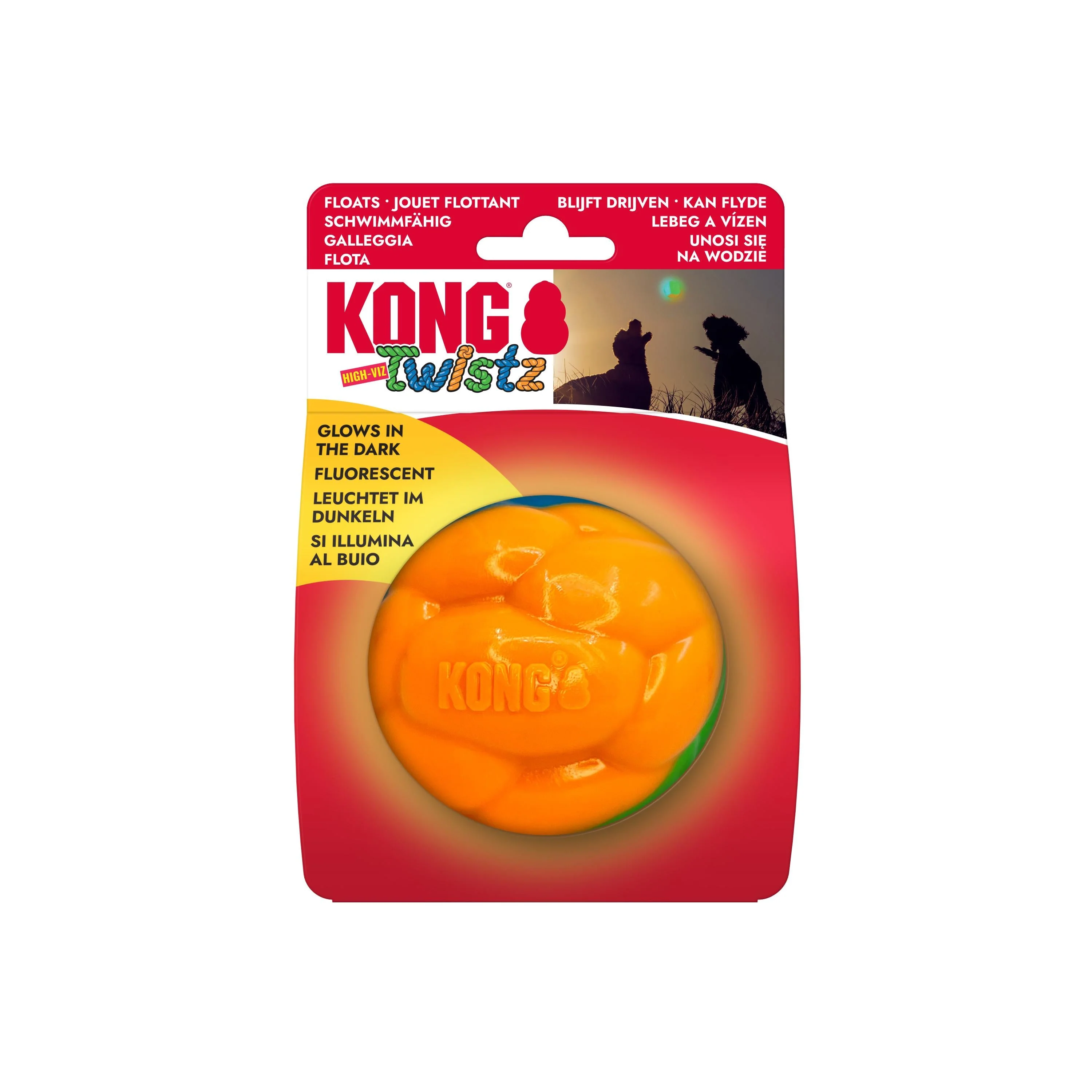 KONG Twistz High-Viz Ball Dog Toy