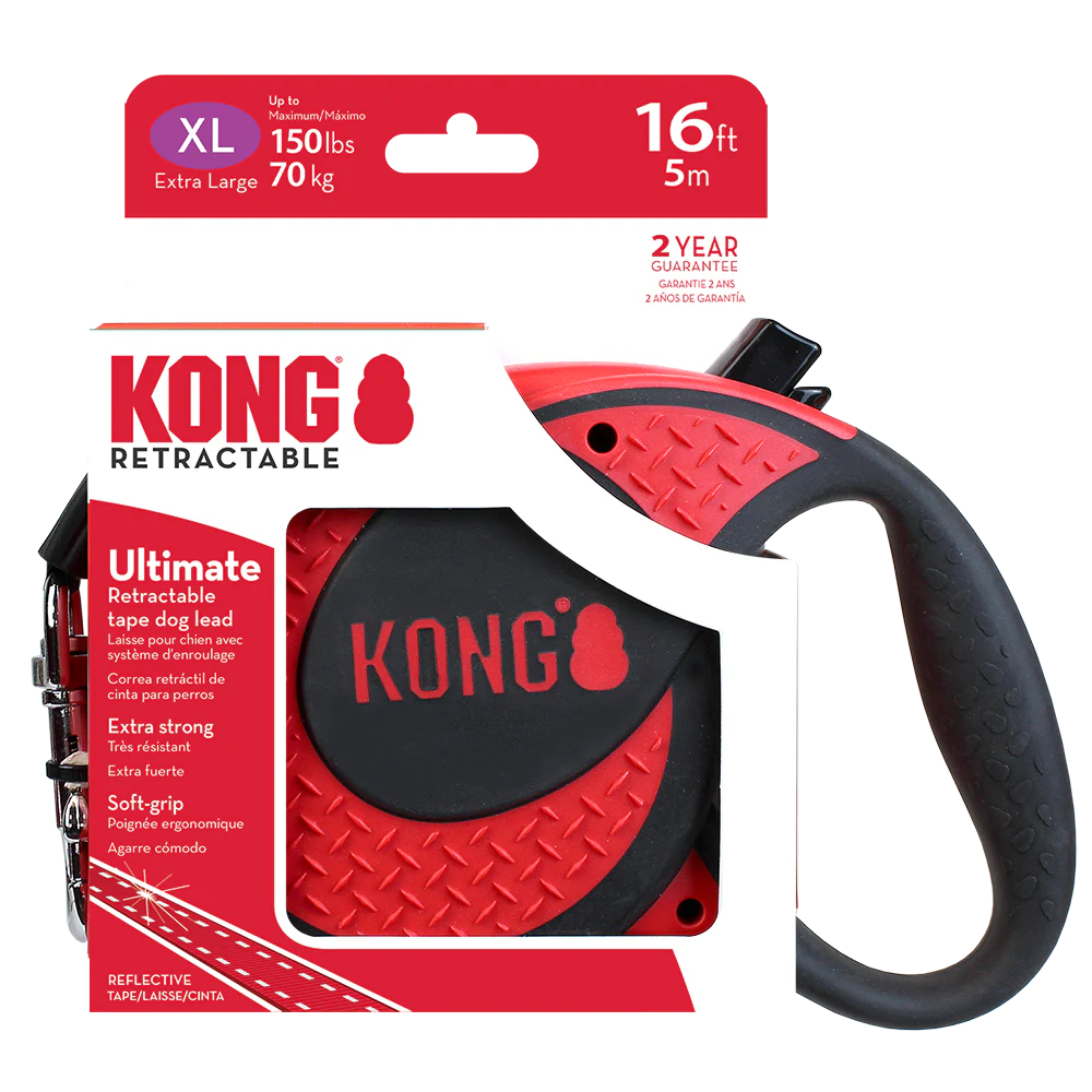 KONG Ultimate Retractable Red Dog Lead - Image 2