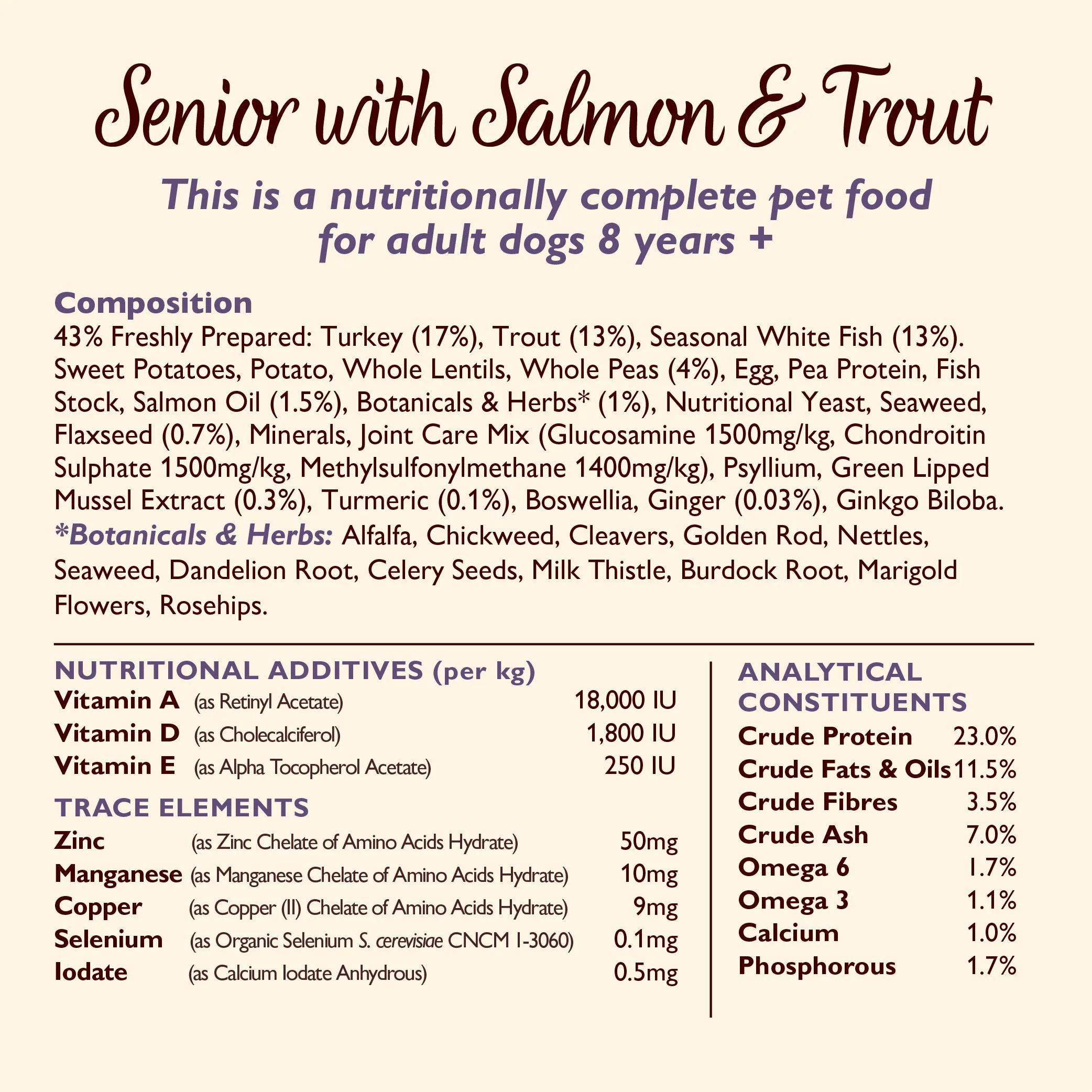 Lily's Kitchen Adult 8+ Scottish Gluten Free Dry Dog Food - Salmon & Trout - Image 5