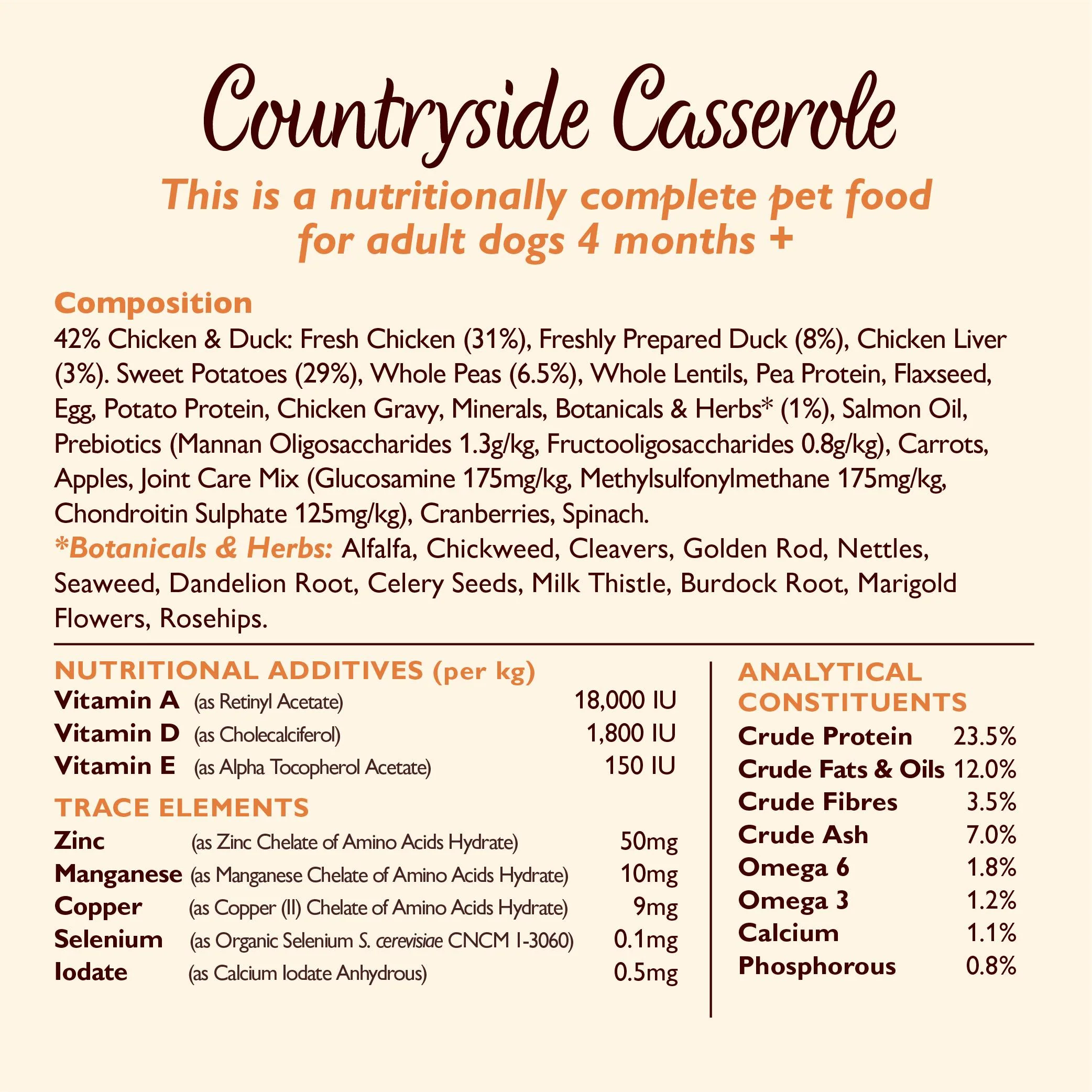 Lily's Kitchen Countryside Casserole Grain-free Adult Dry Dog Food - Chicken & Duck - Image 6