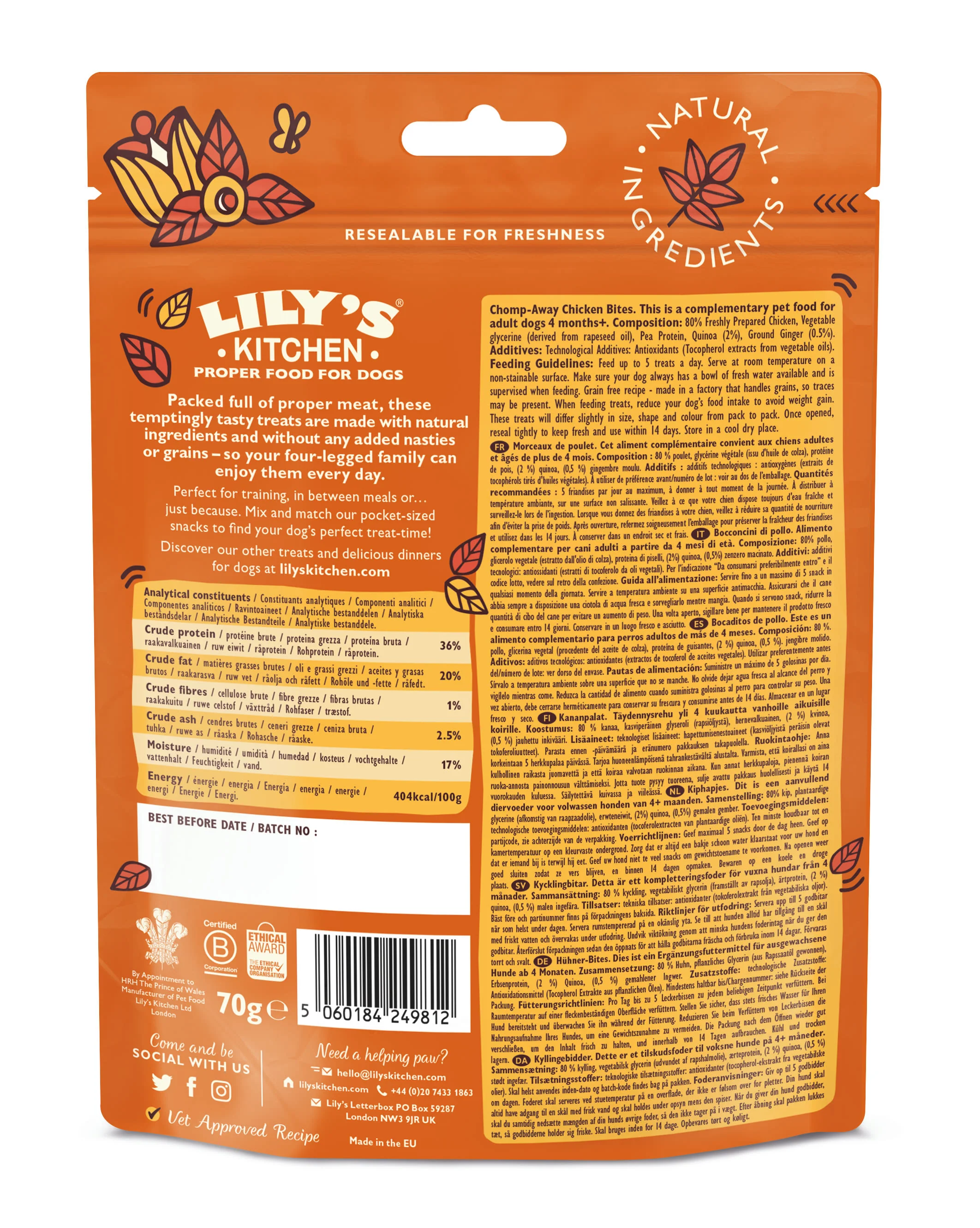 Lily's Kitchen Dog Chomp-Away Adult Dog Treats - Chicken - Image 5