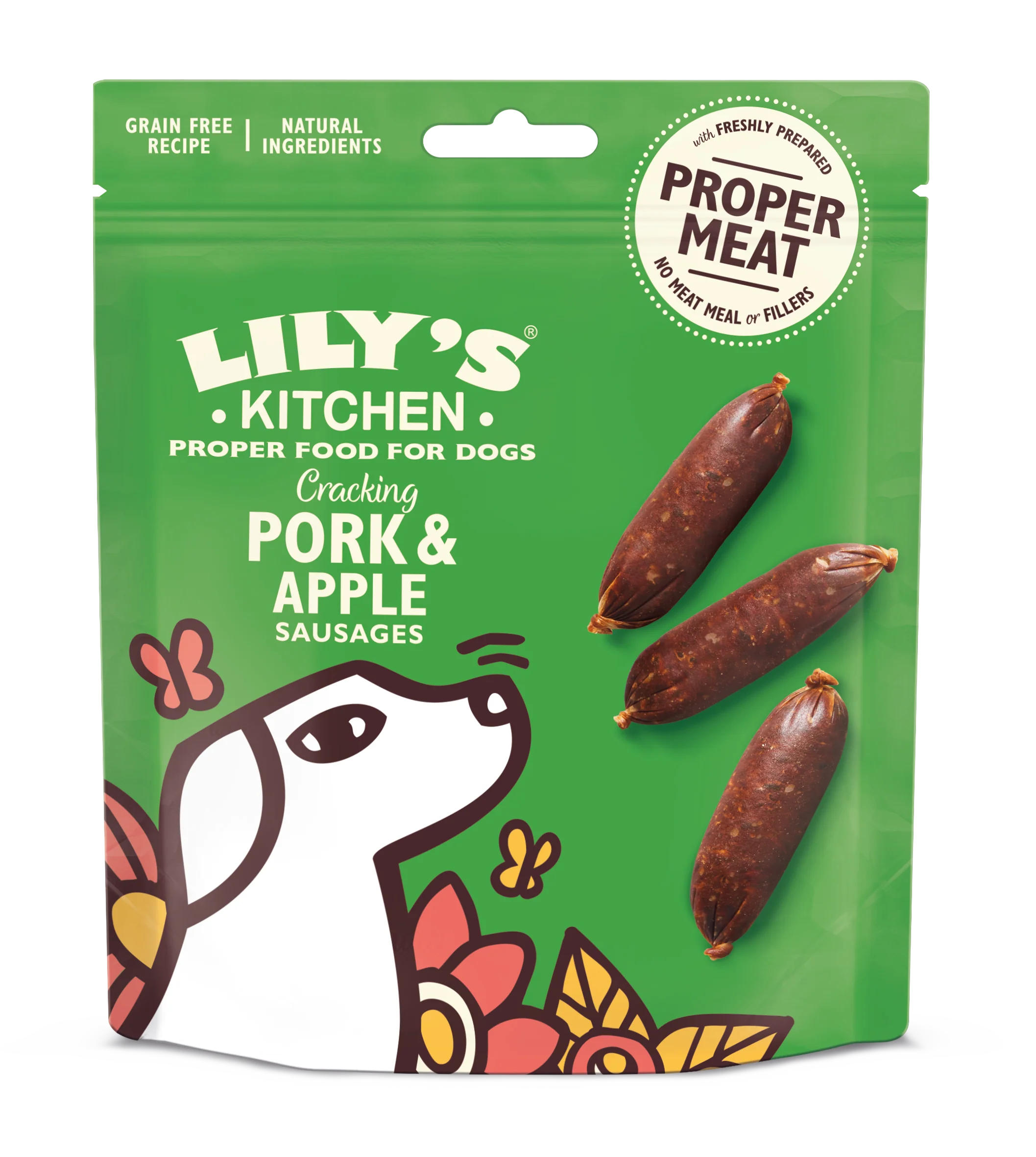 Lily's Kitchen Dog Cracking Pork and Apple Sausages 70g