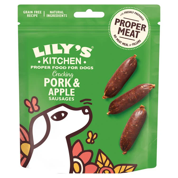 Lily's Kitchen Dog Cracking Pork and Apple Sausages 70g - Image 2