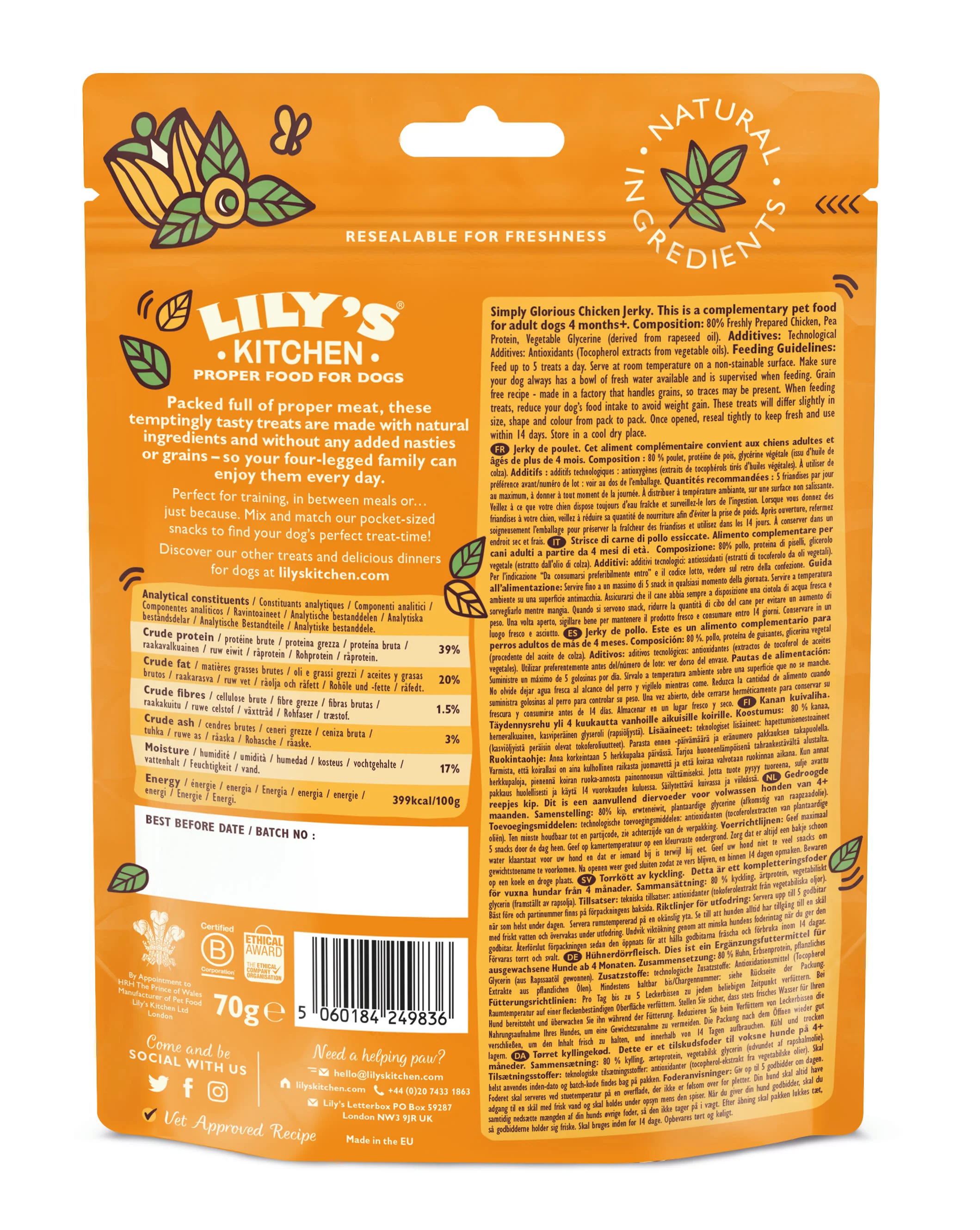 Lily's Kitchen Dog Simply Glorious Adult Dog Treats - Chicken - Image 5