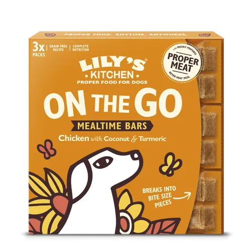 Lily's Kitchen On The Go Mealtime Bars Dog Treats - Chicken with Coconut & Turmeric - Image 2