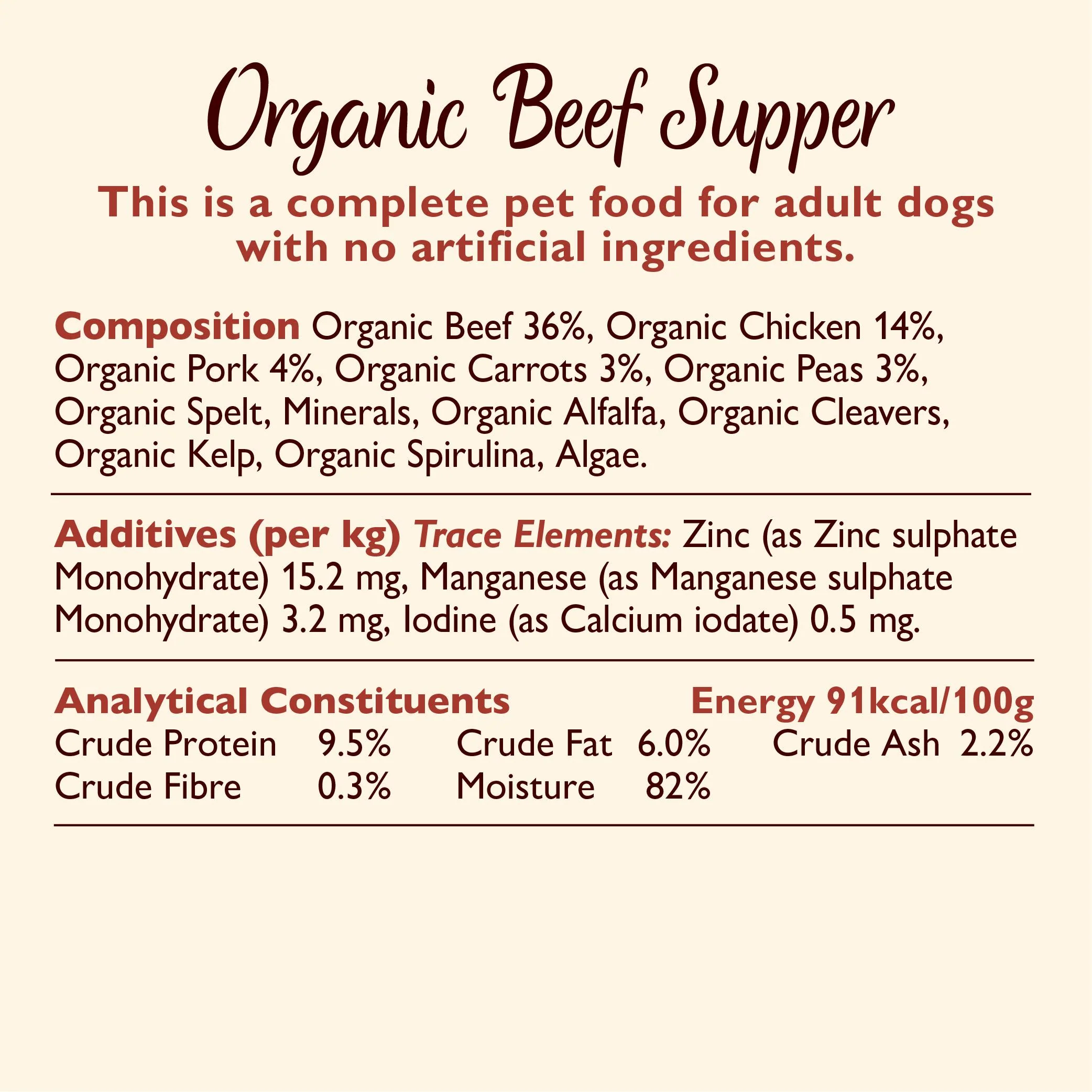 Lily's Kitchen Organic Adult Wet Dog Food - Beef Supper with Carrots & Peas - Image 3