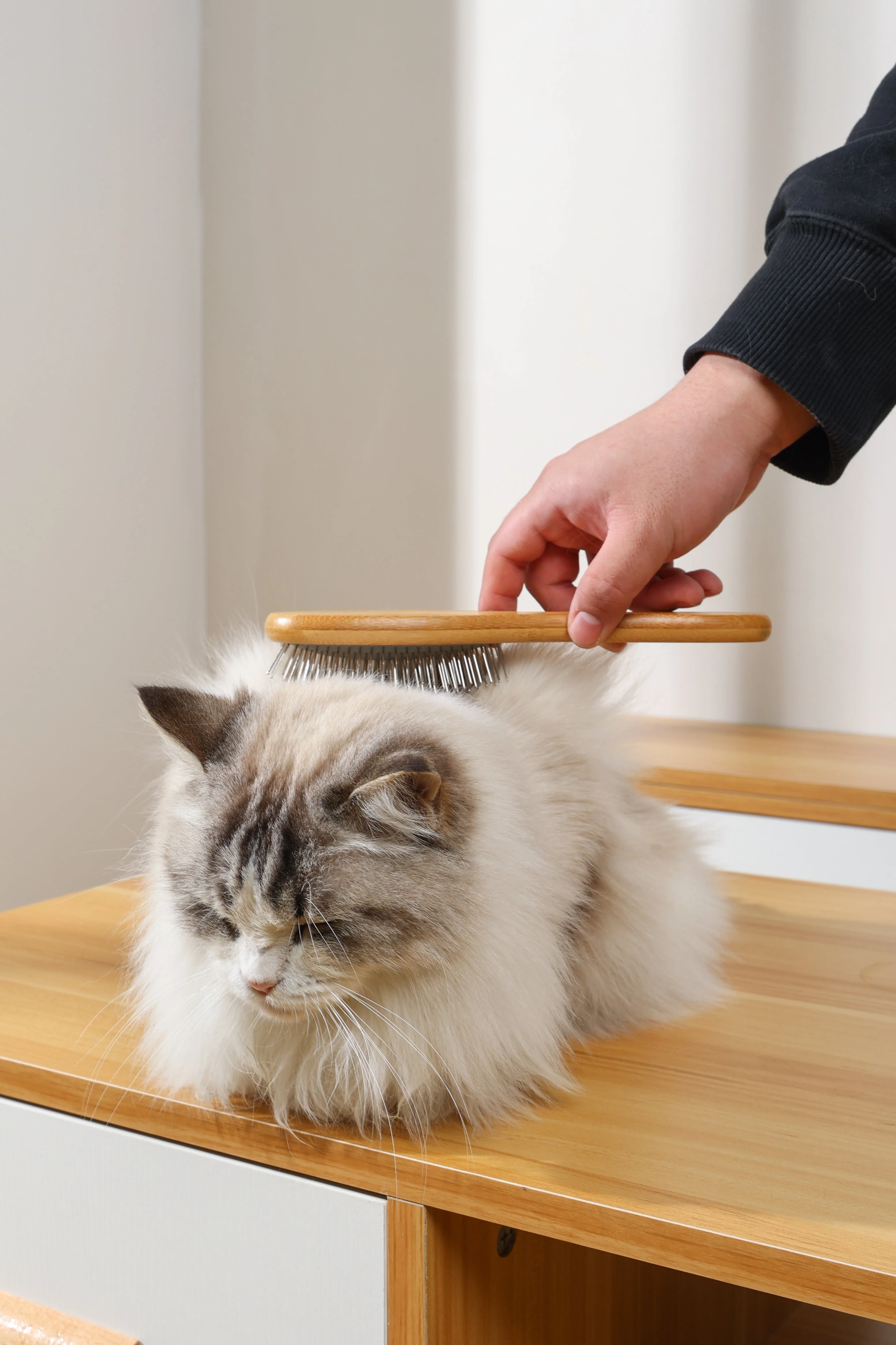 M-Pets Bamboo Ball Pin Brush for Dogs & Cats - Image 4