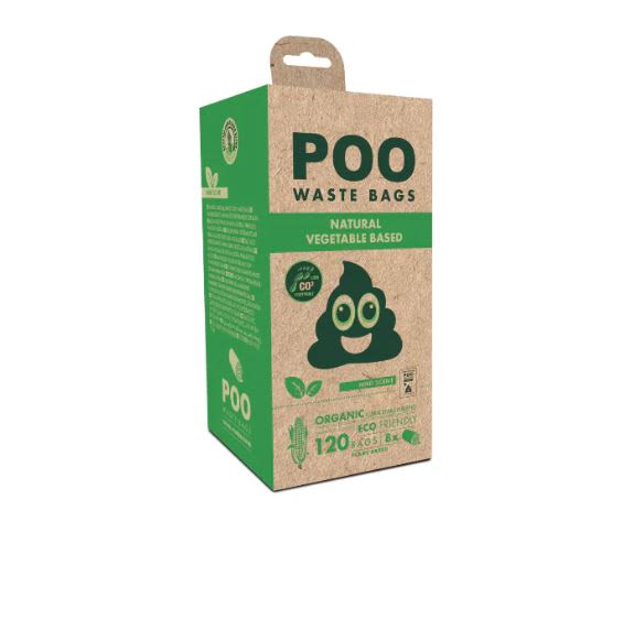 M-Pets Vegetable Based Mint Scented Dog Poo Waste Bags - Image 2
