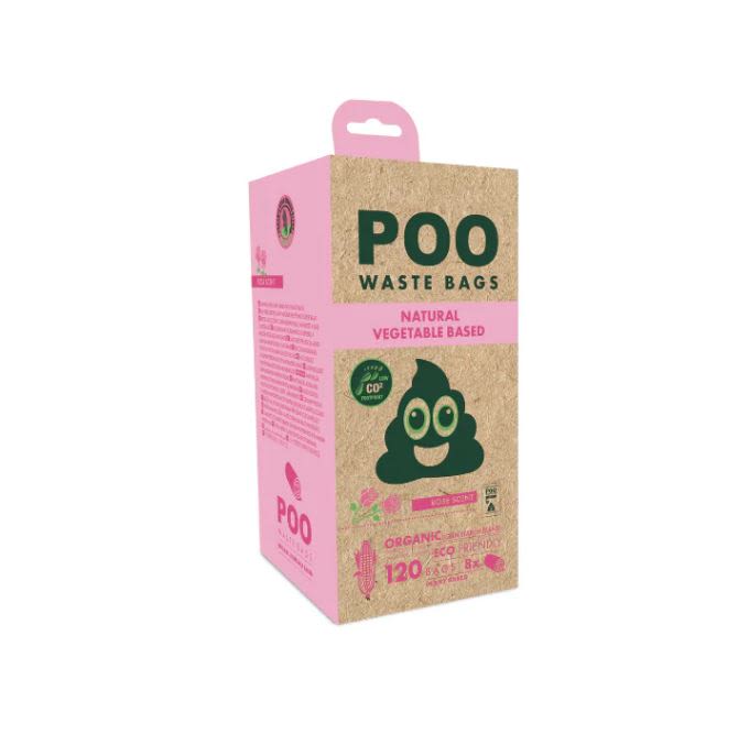 M-Pets Vegetable Based Rose Scented Dog Poo Waste Bags - Image 2