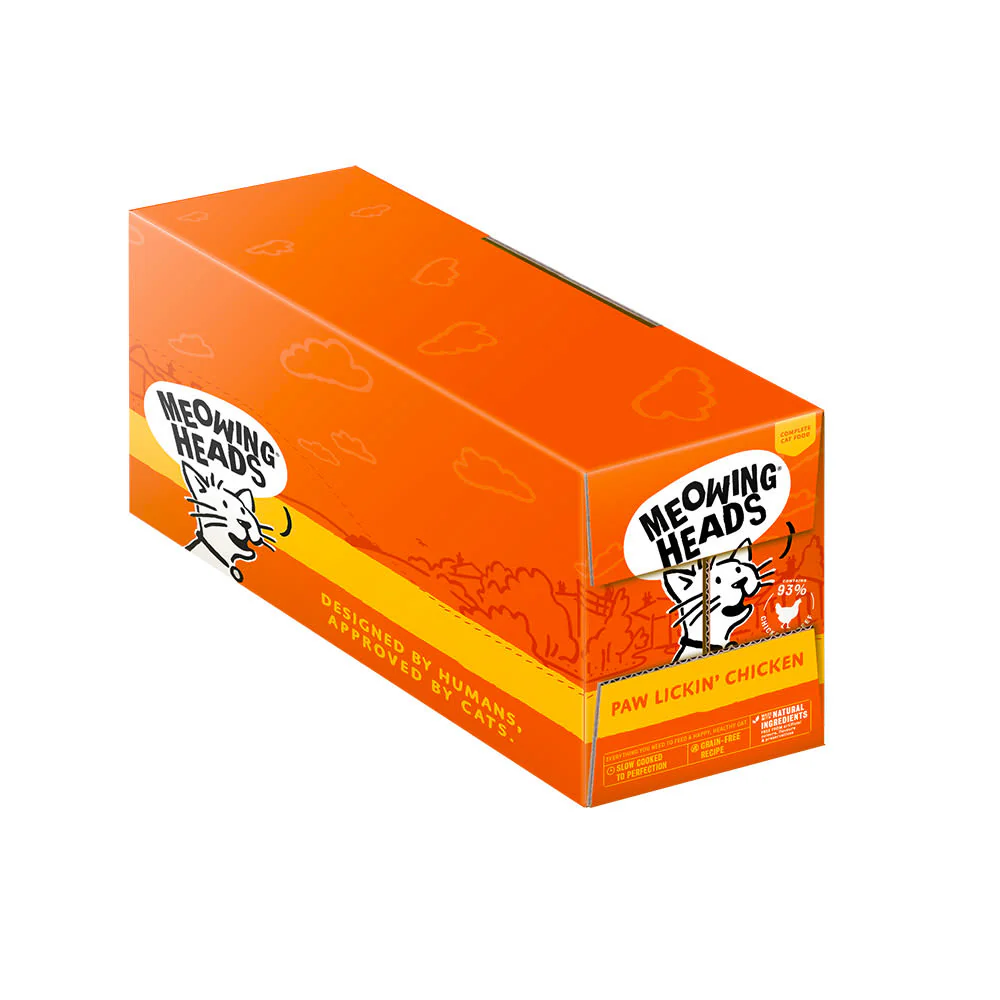 Meowing Heads Paw Lickin’ Adult Wet Cat Food in Pouches - Chicken & Beef - Image 3
