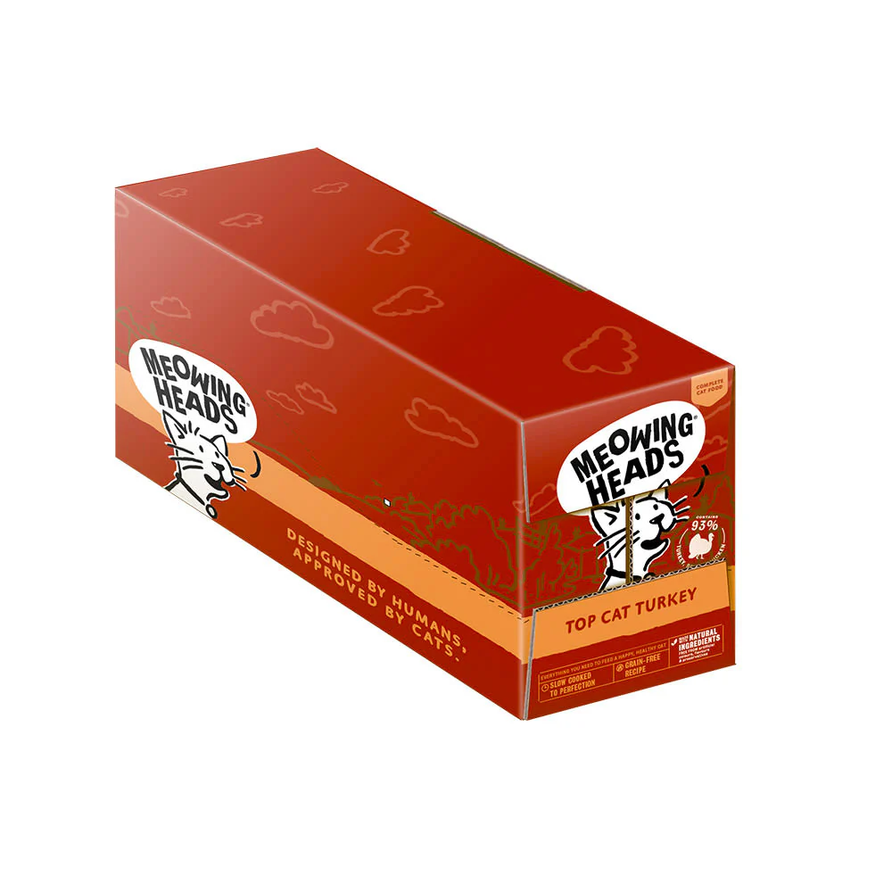 Meowing Heads Top-Cat Adult Wet Cat Food in Pouches - Turkey, Chicken & Beef - Image 3