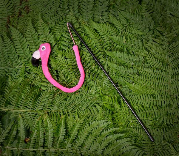 Ministry of Pets Frankie the Flamingo Interactive Cat Teaser Toy - Image 2