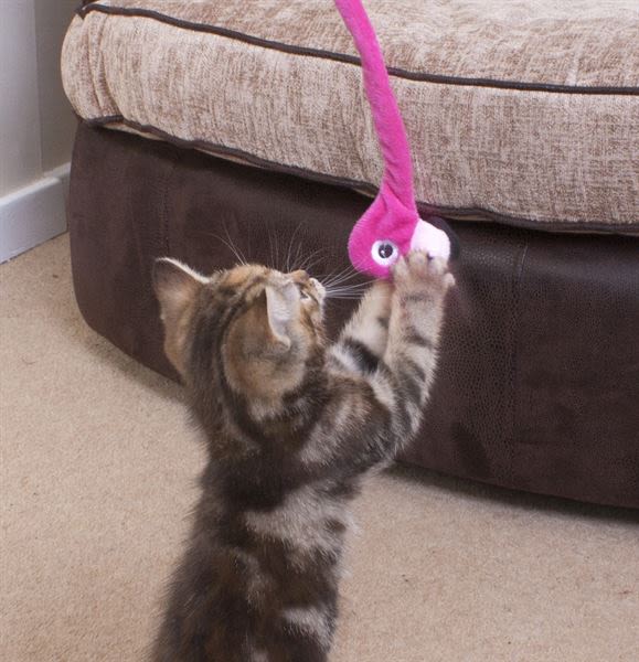 Ministry of Pets Frankie the Flamingo Interactive Cat Teaser Toy - Image 3