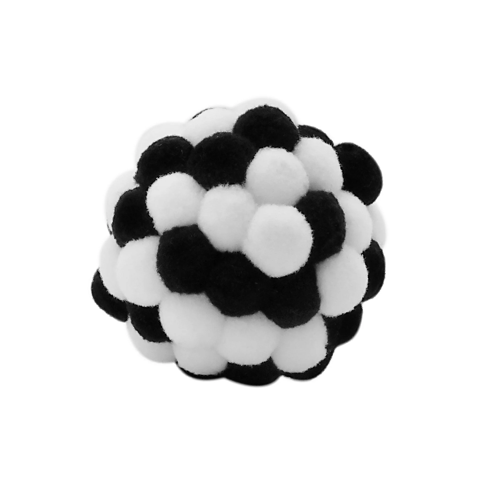 Ministry Of Pets Pom Pom Ball Cat Toy - Black & White - Image 2