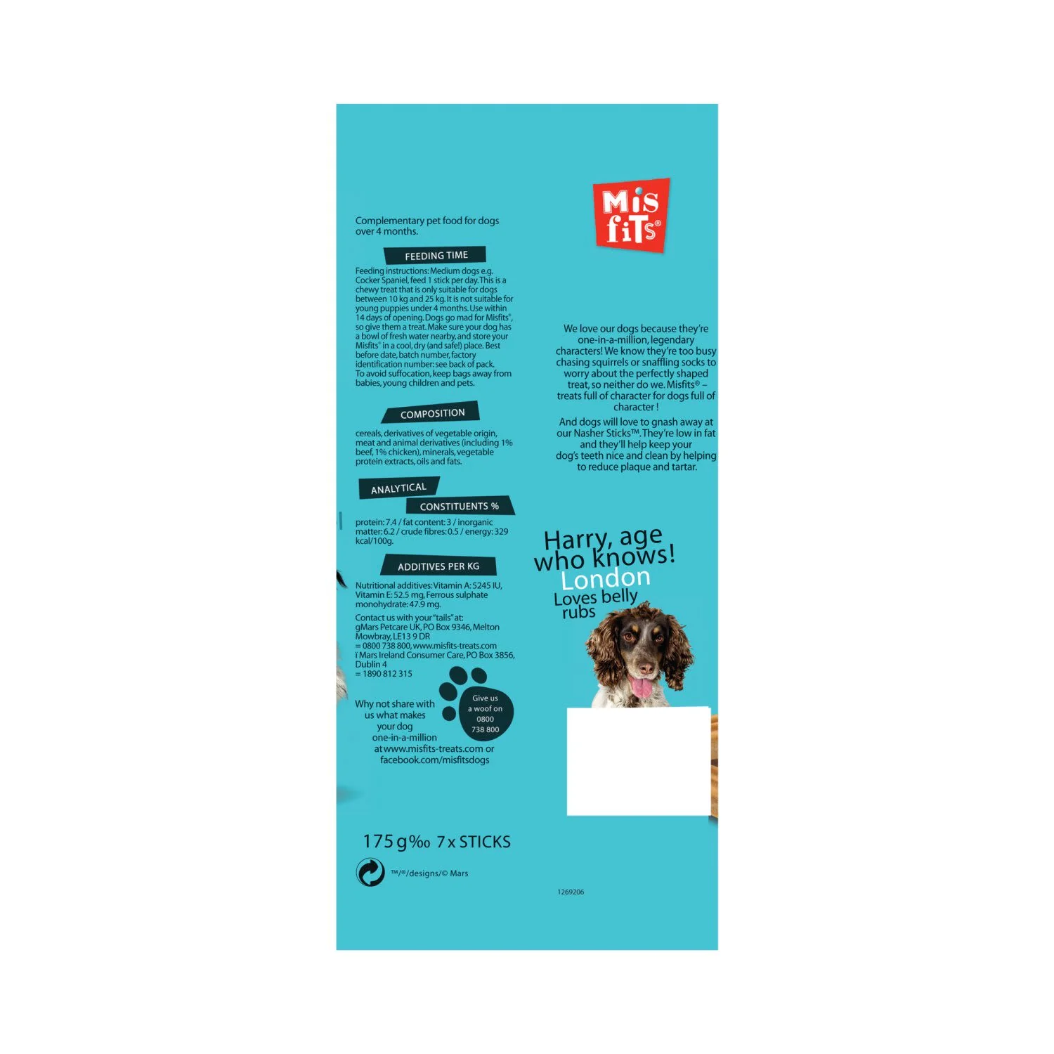 Misfits Nasher Sticks Adult Medium Dog Treats with Chicken and Beef - Image 3