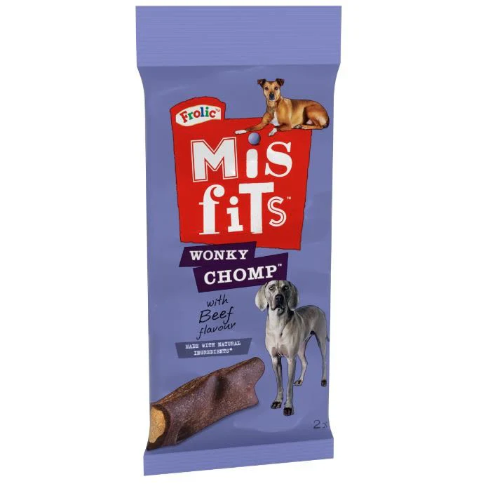 Misfits Wonky Chomp Adult Medium Dog Treats Beef 2 Stick - Image 3