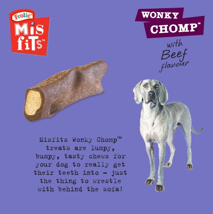 Misfits Wonky Chomp Adult Medium Dog Treats Beef 2 Stick - Image 9
