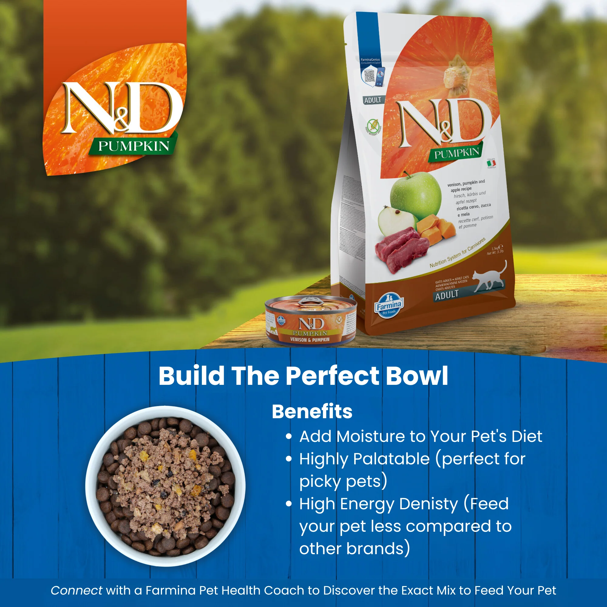 N&D Pumpkin Adult Wet Cat Food - Venison & Pumpkin - Image 6