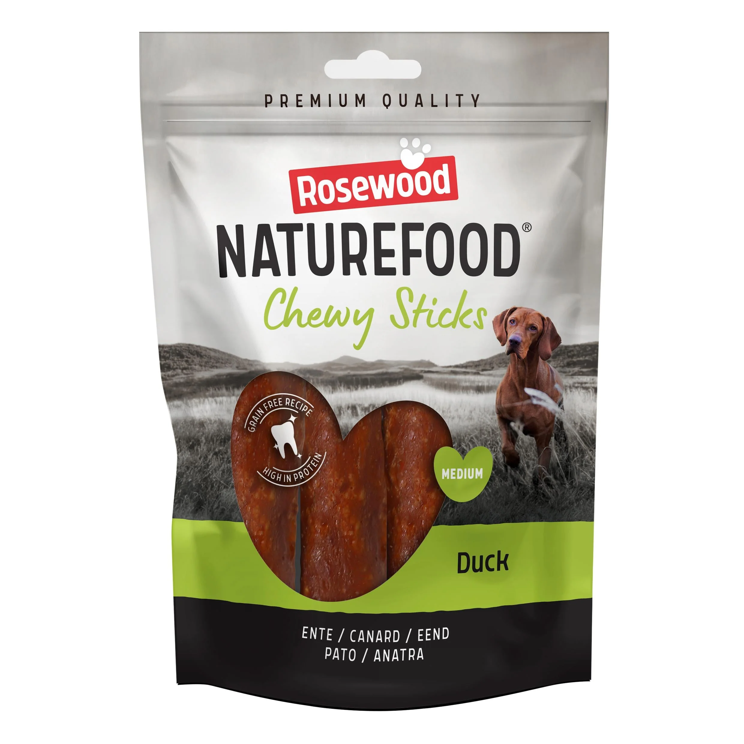 Naturefood Dog Treats Chewy Sticks Duck - Medium