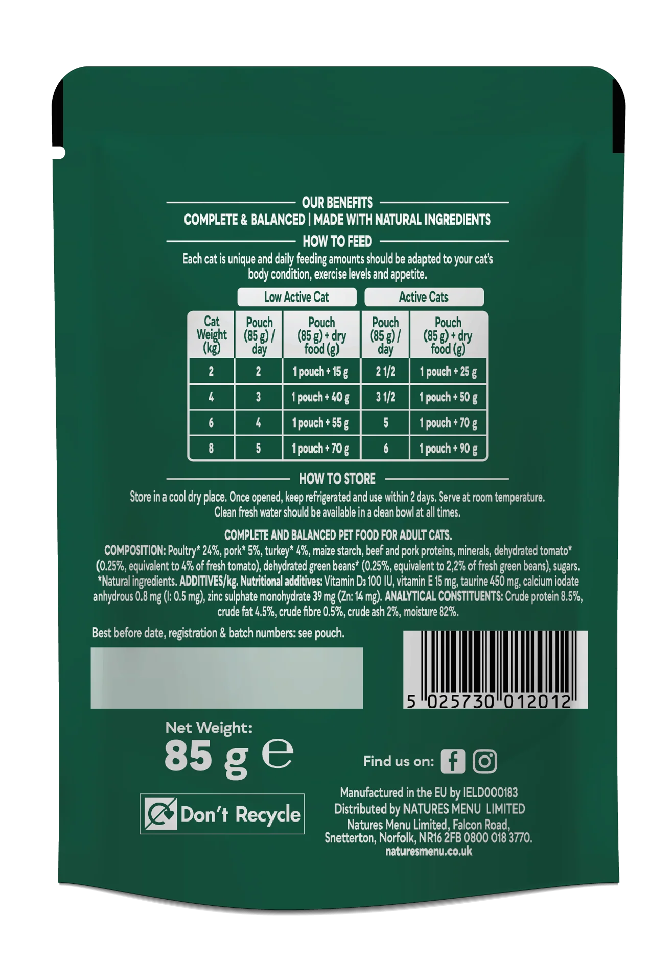 Natures Menu Bites in Gravy with Turkey Adult Wet Cat Food - Image 2